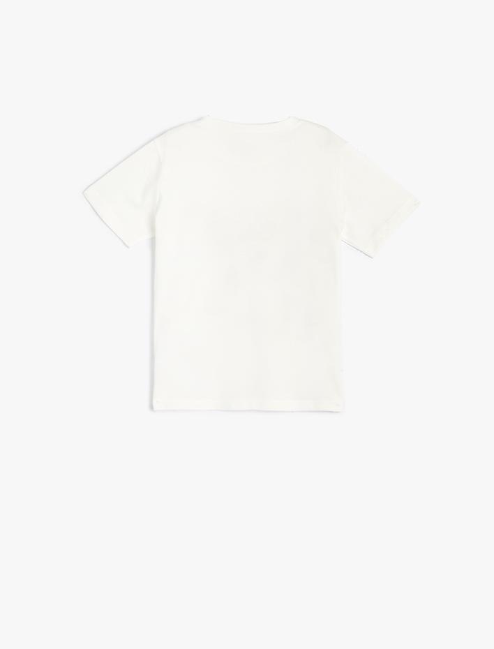 Erkek Bebek Tişört Yaz Temalı Kısa Kollu Bisiklet Yaka Pamuklu