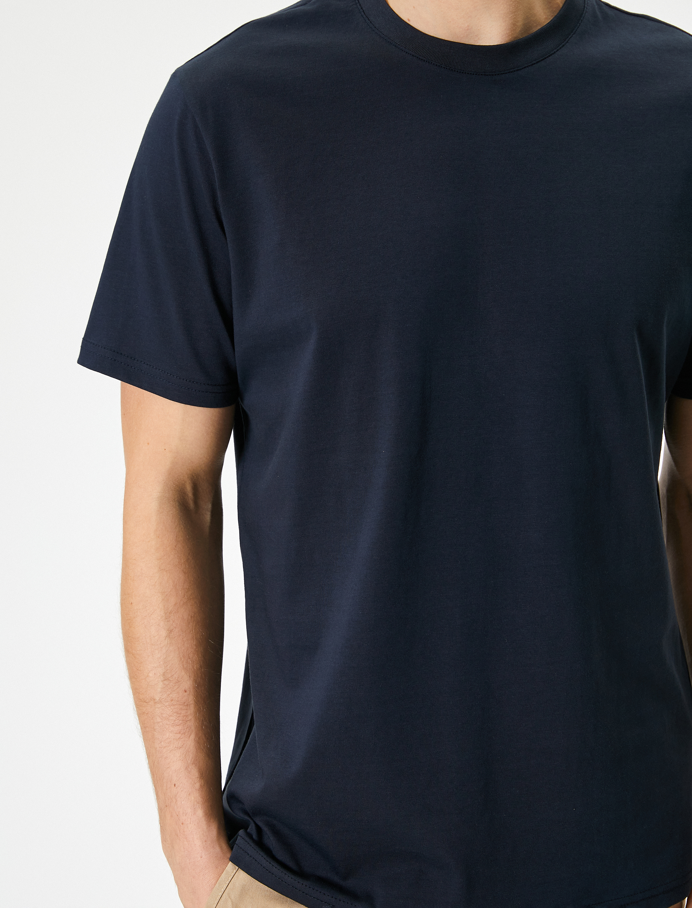   Basic Tişört Bisiklet Yaka Kısa Kollu