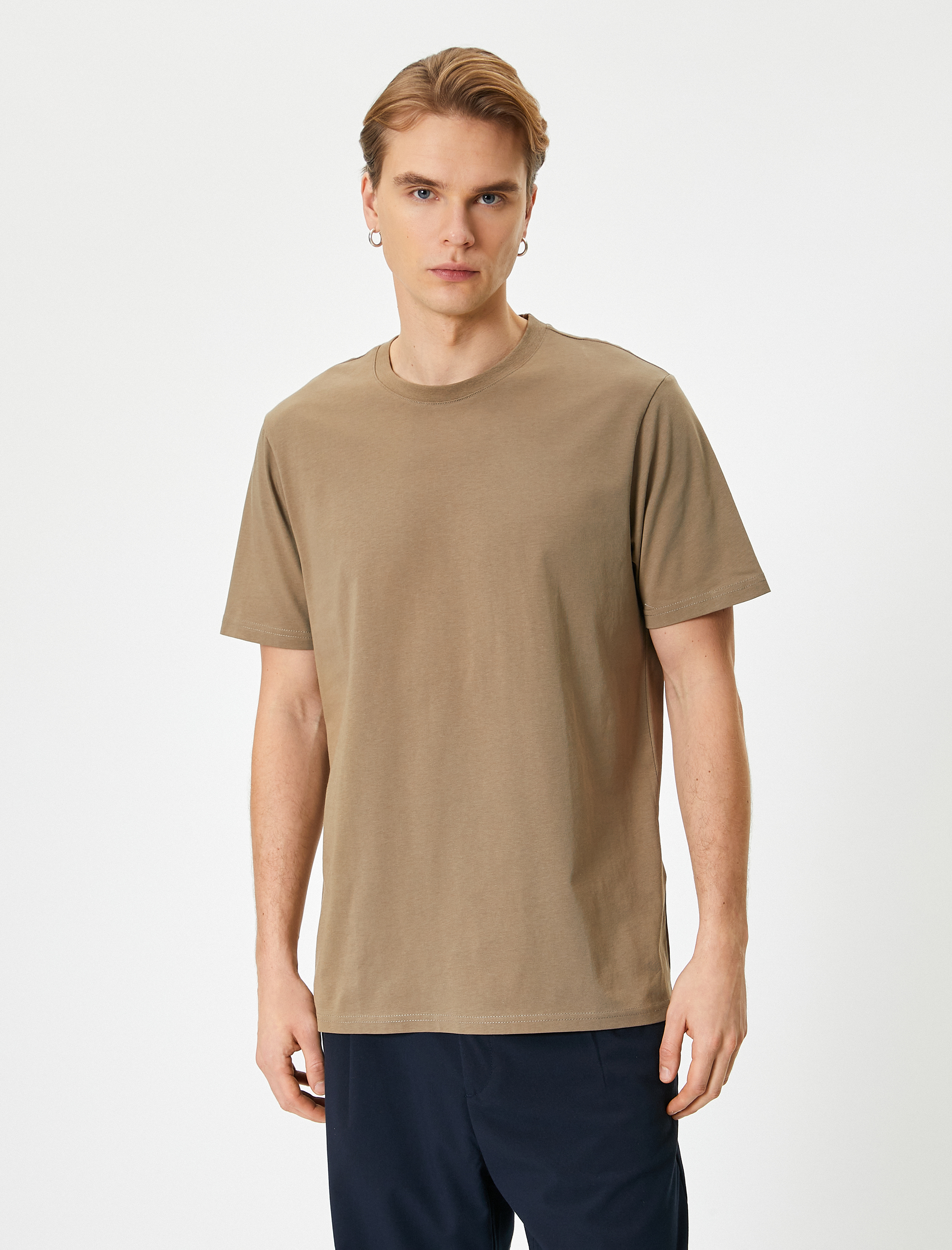   Basic Tişört Bisiklet Yaka Kısa Kollu