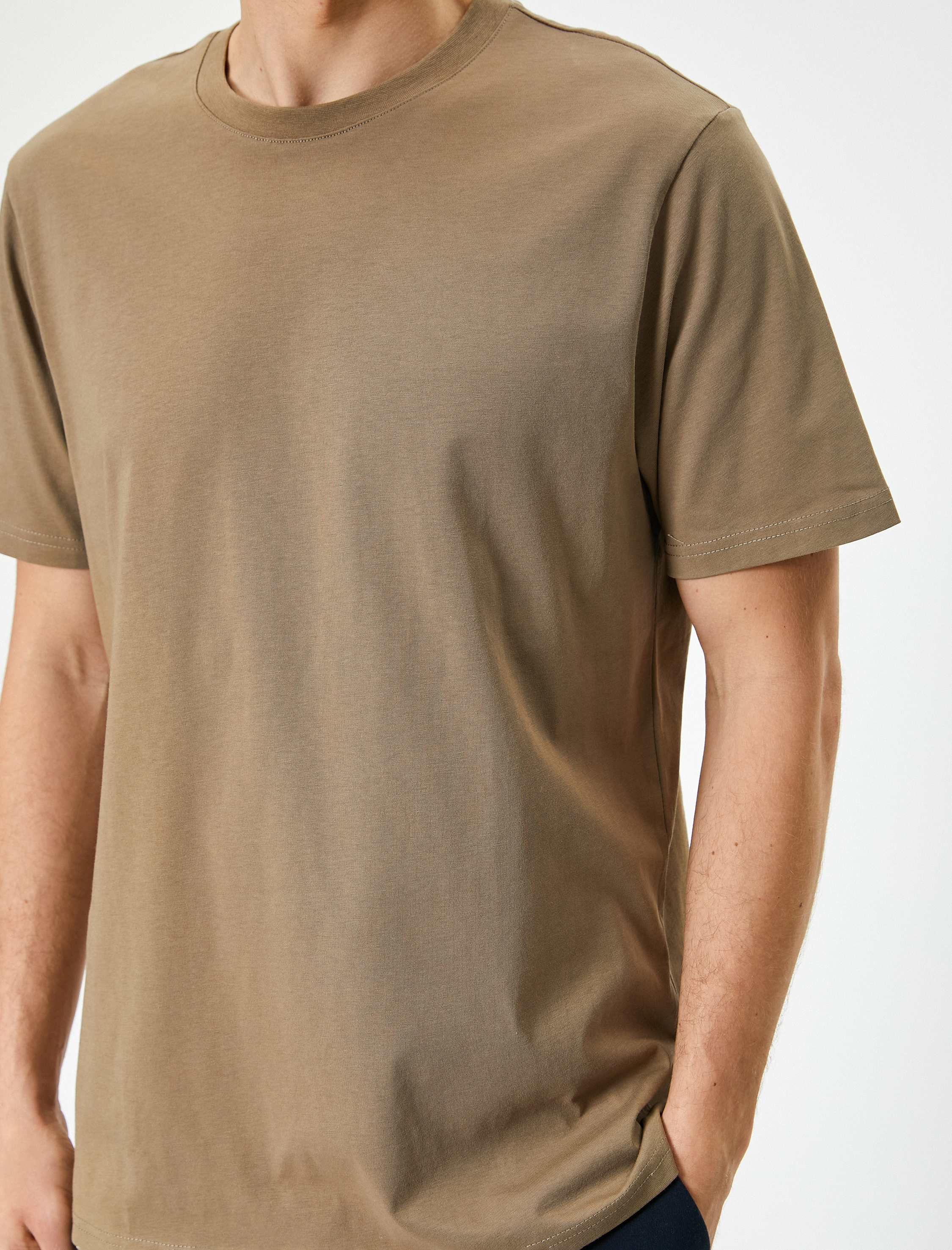   Basic Tişört Bisiklet Yaka Kısa Kollu