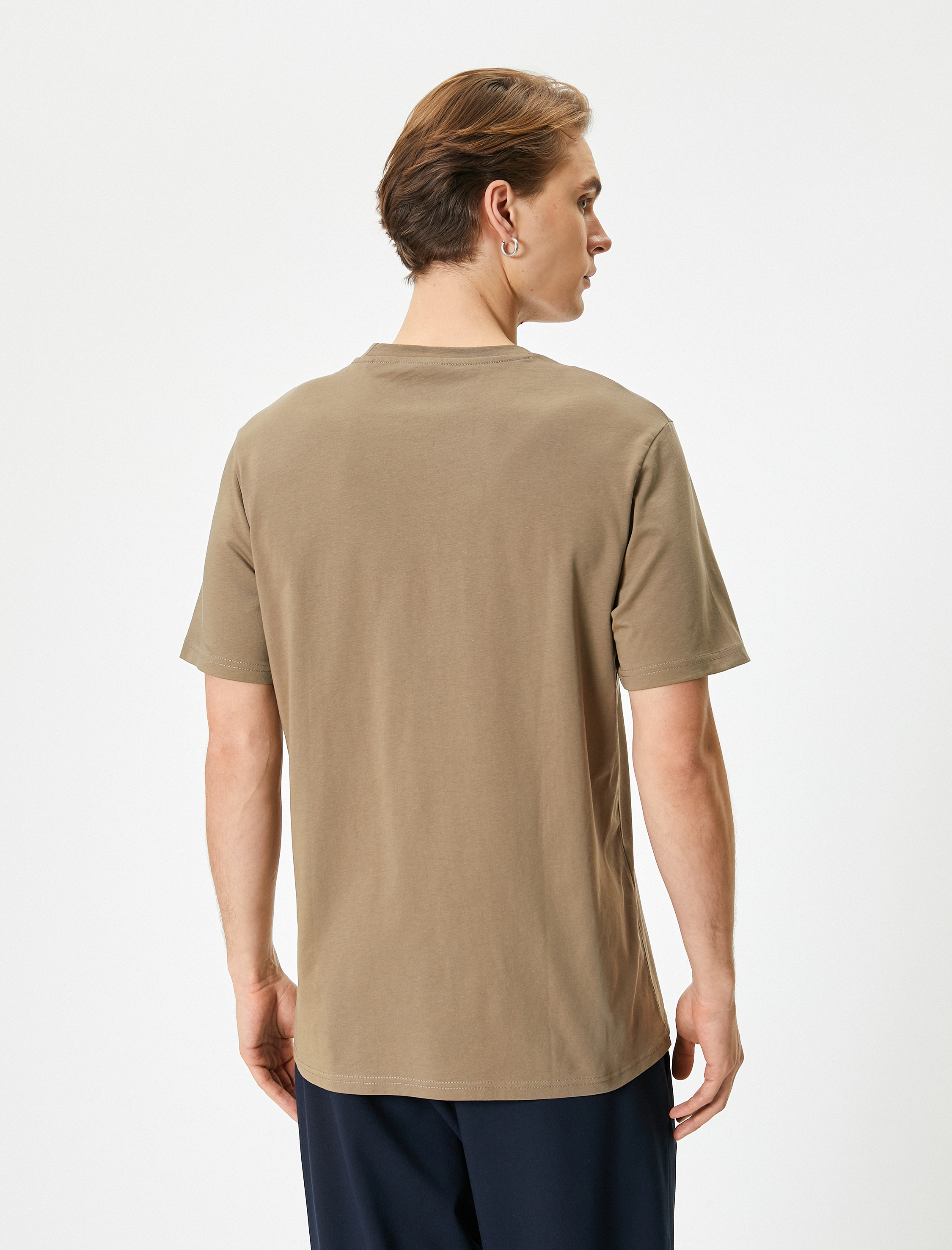   Basic Tişört Bisiklet Yaka Kısa Kollu