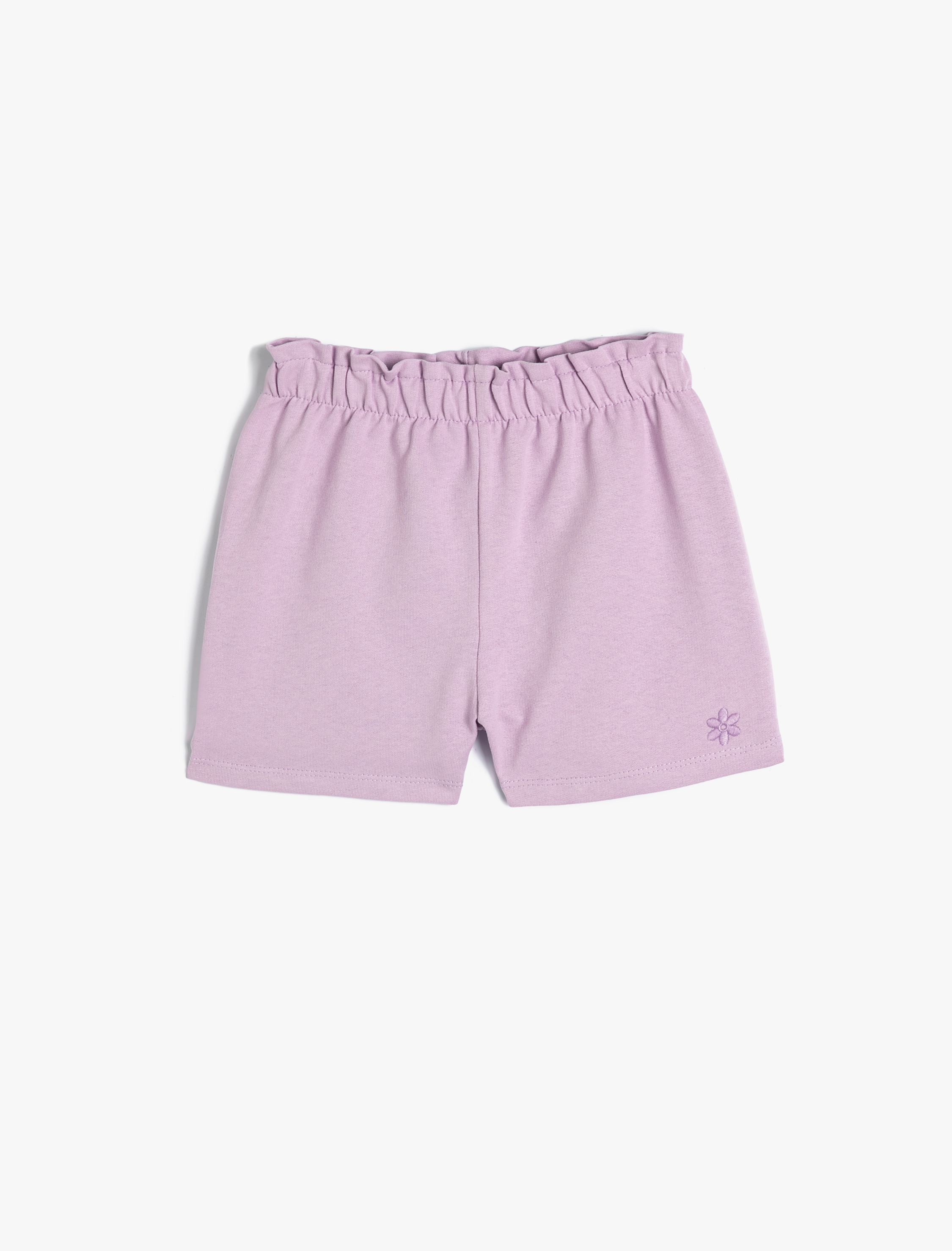  Kız Bebek Basic Şort Cepli Kelebek İşleme Detaylı Pamuklu