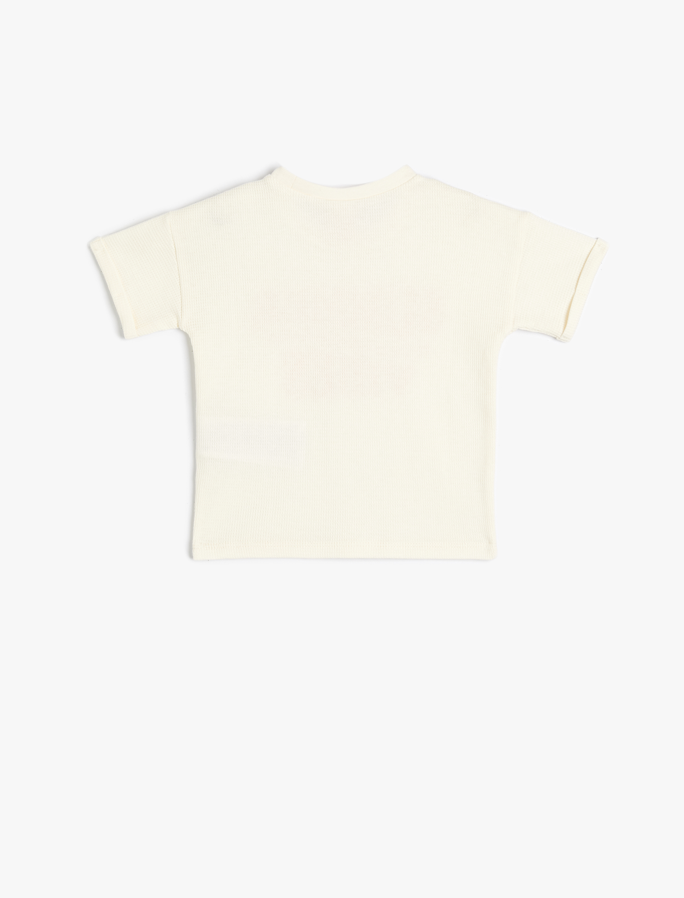  Erkek Bebek Tişört Slogan Baskılı Yaz Temalı Kısa Kollu Pamuklu