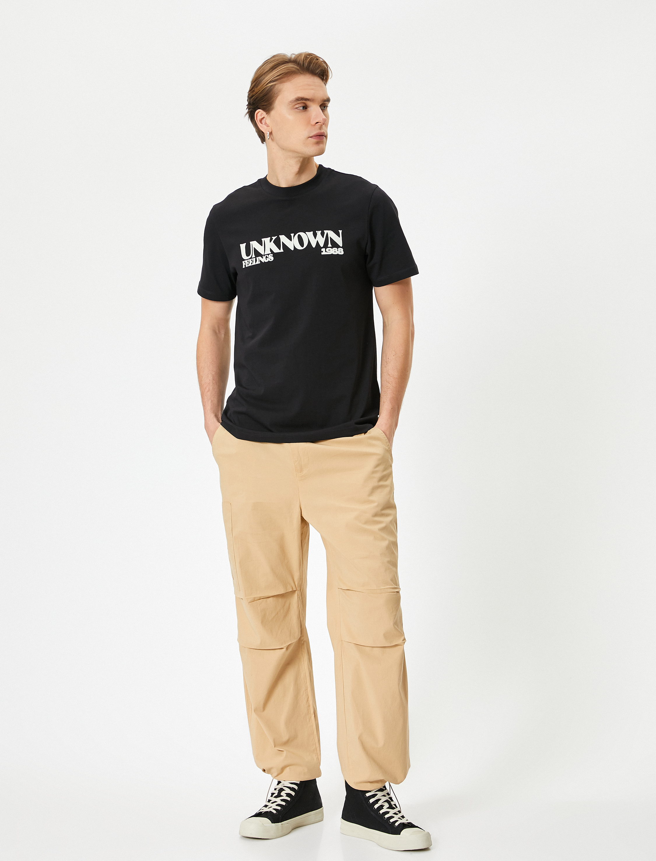 Koton Erkek Oversize Paraşüt Pantolon Kargo Cep Detaylı -1