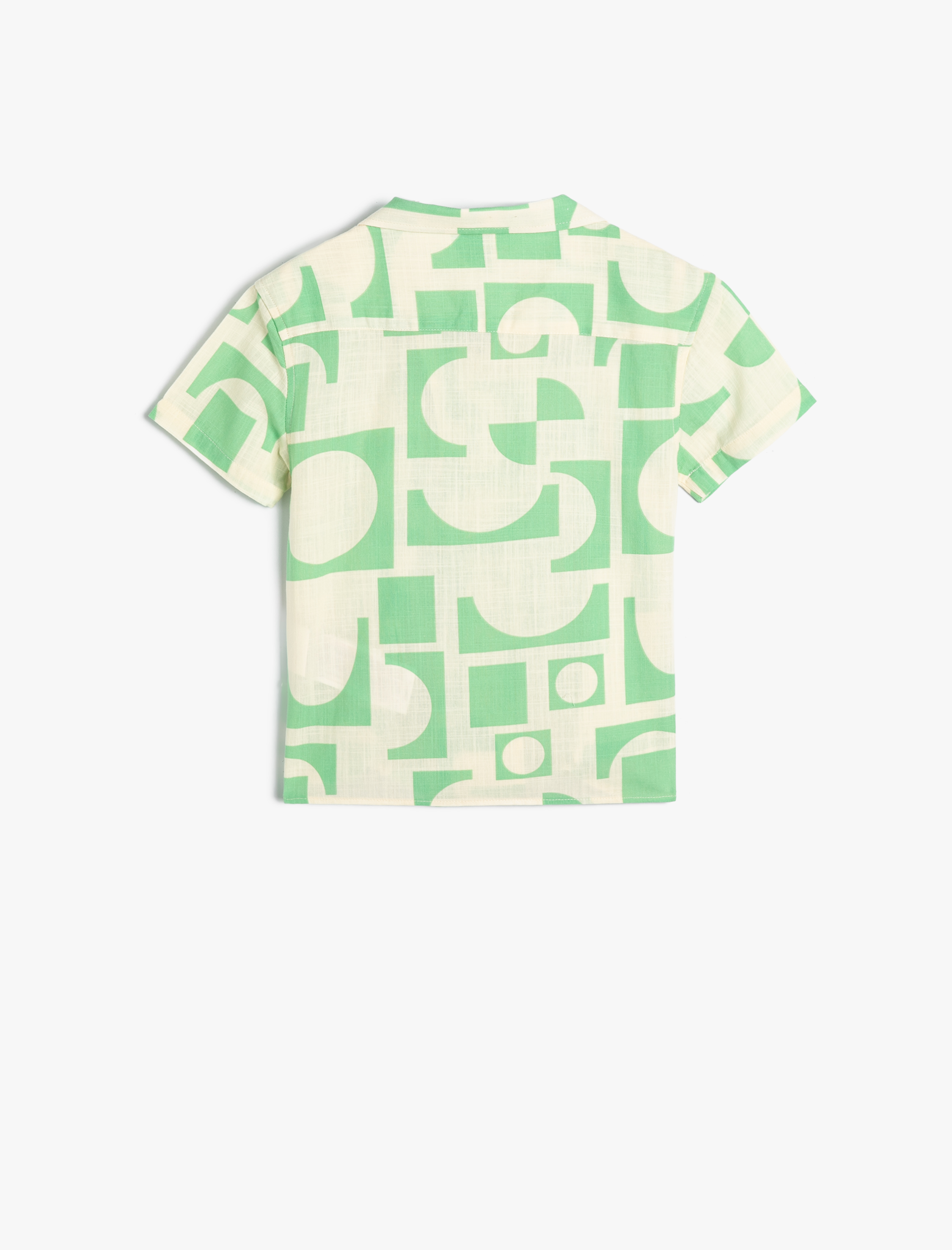 Erkek Bebek Gömlek Kısa Kollu Baskılı Cep Detaylı