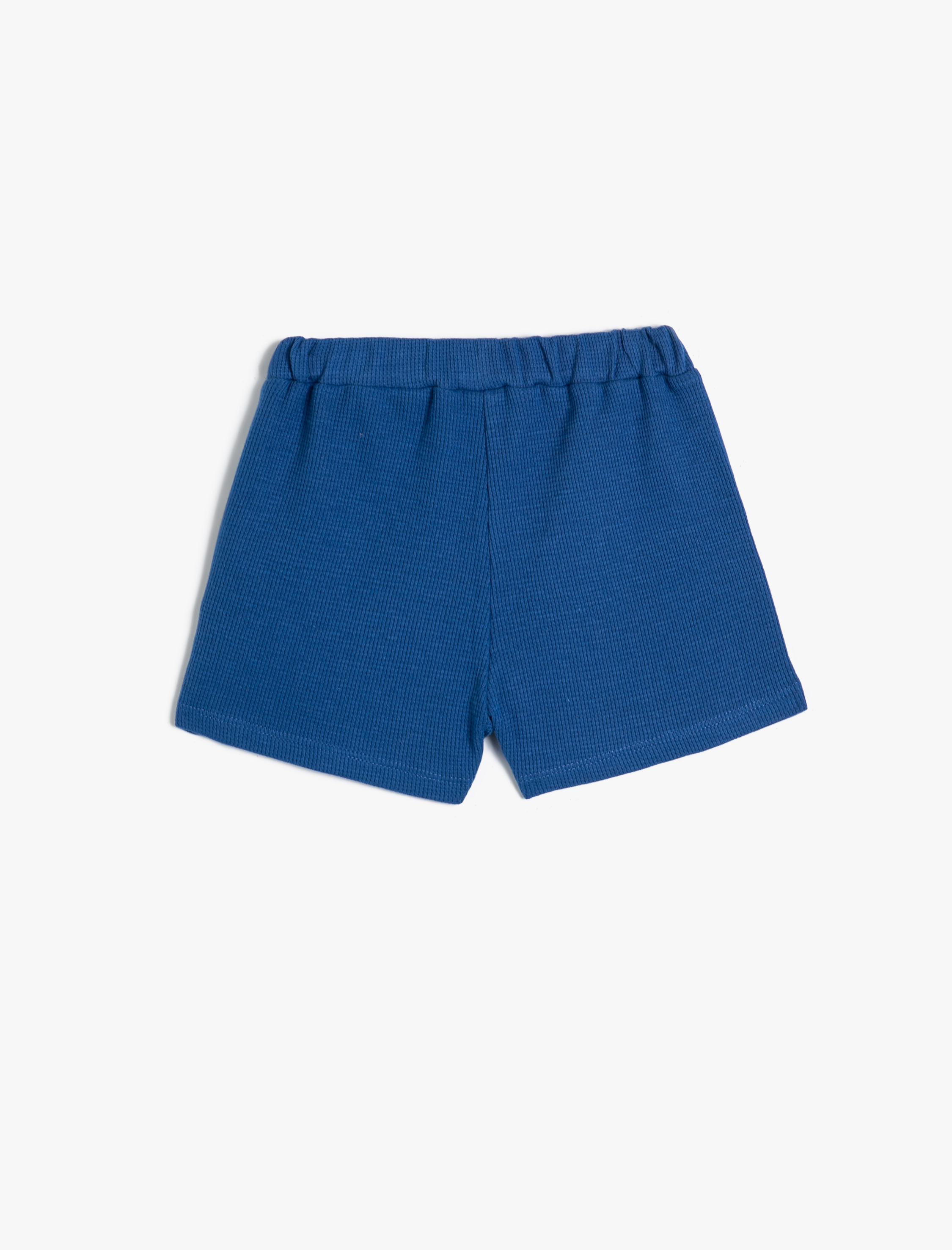  Erkek Bebek Basic Şort Beli Bağlamalı Cepli Dokulu Pamuklu