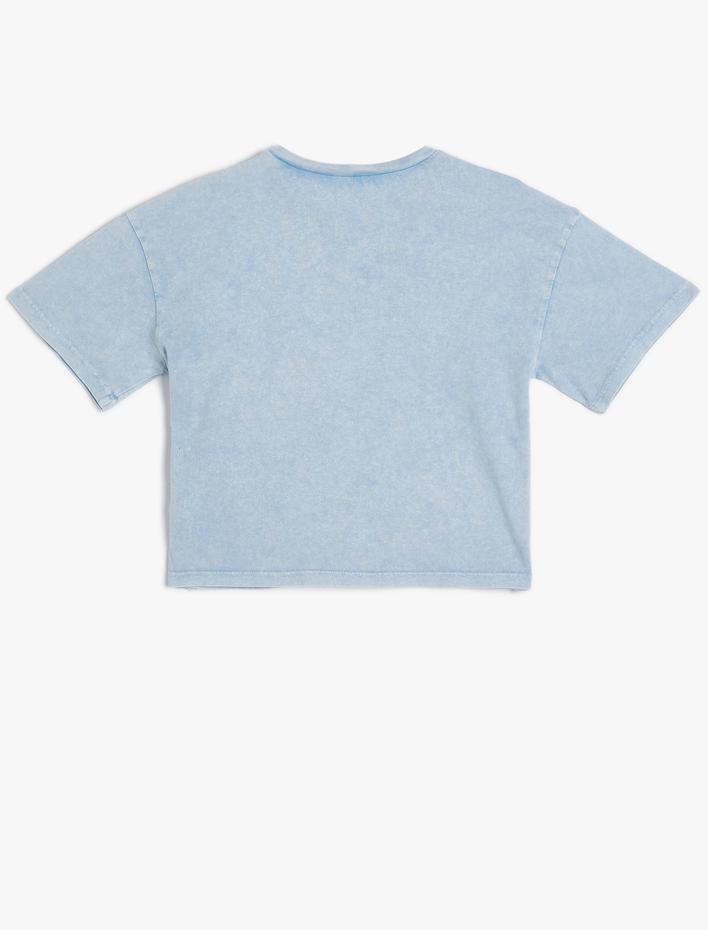 Kız Çocuk Basic Tişört Kısa Kollu Bisiklet Yaka