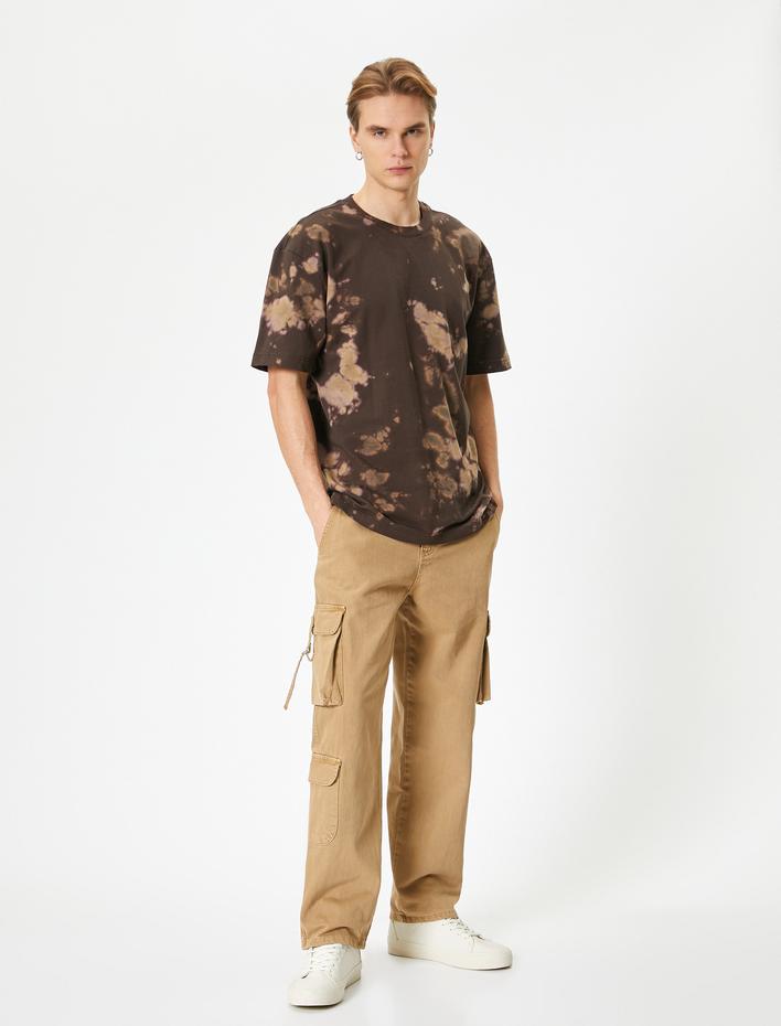  Baggy Kargo Pantolon Bol Gabardin Cep Detaylı Düğmeli