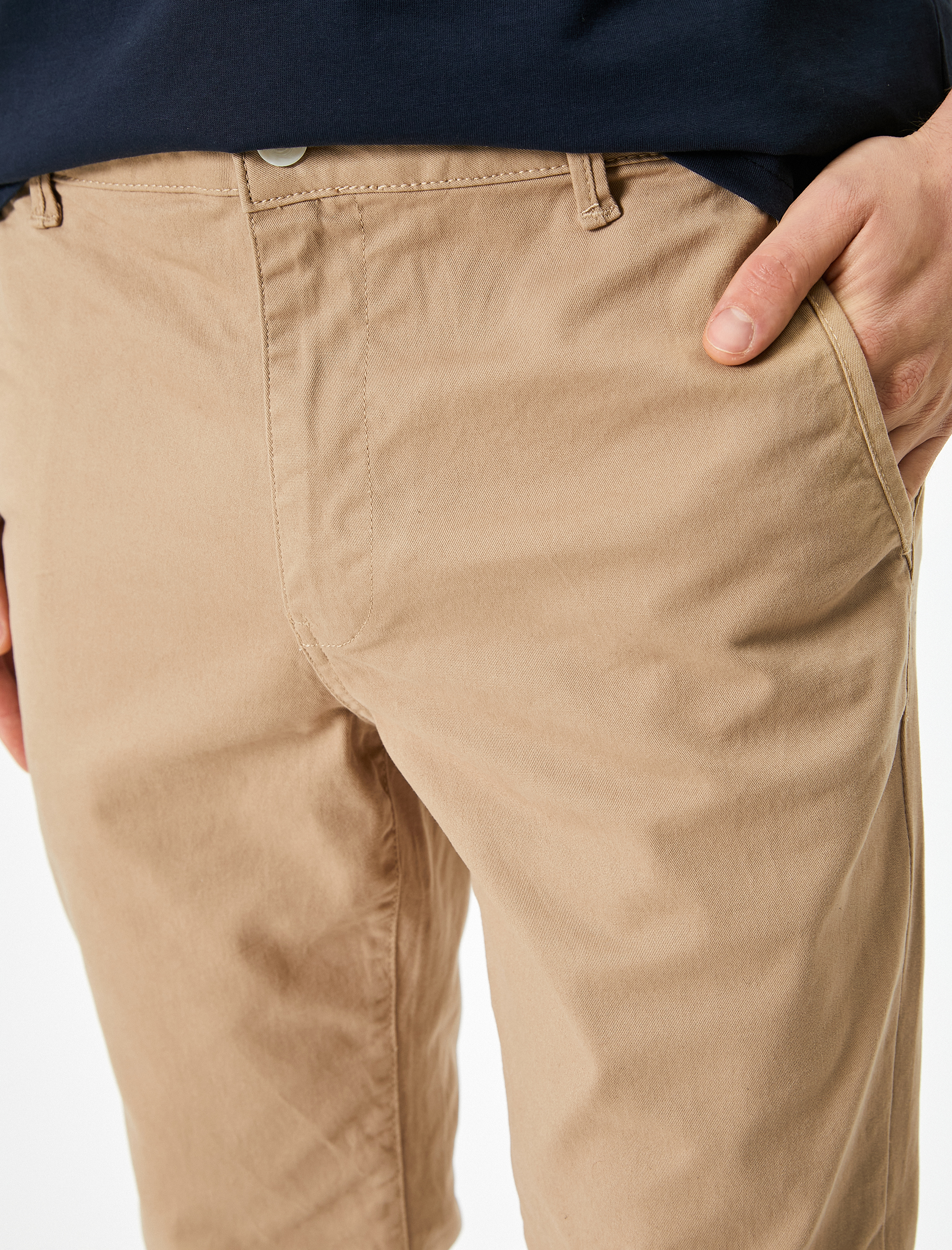   Chino Pantolon Slim Fit Düğmeli Cep Detaylı