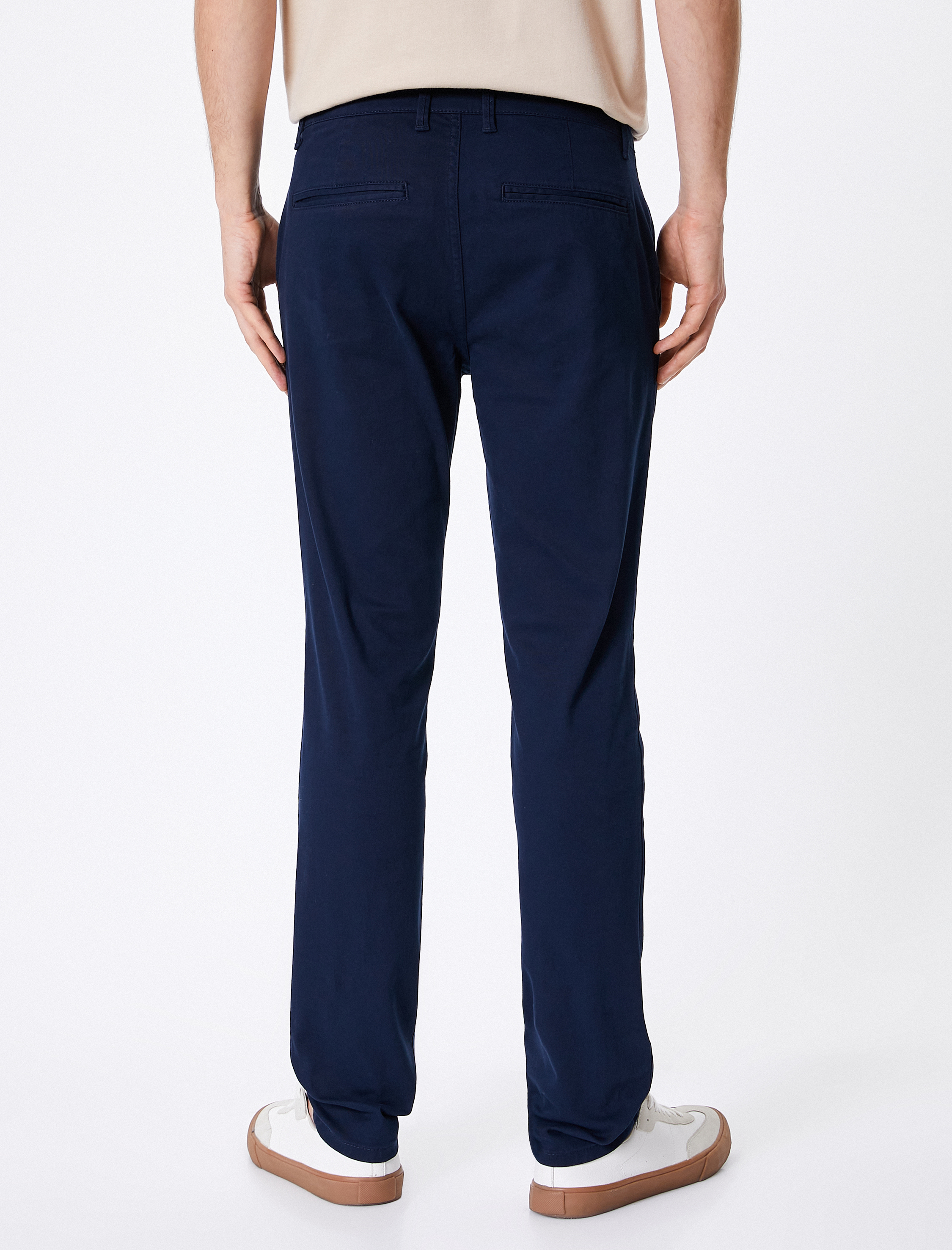   Chino Pantolon Slim Fit Düğmeli Cep Detaylı