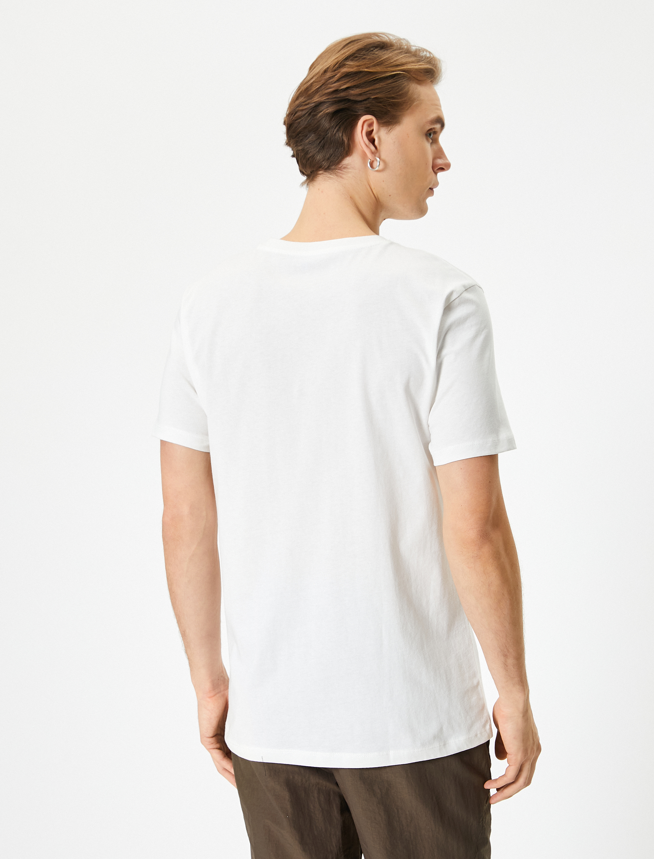   Basic Tişört Slim Fit Bisiklet Yaka Kısa Kollu