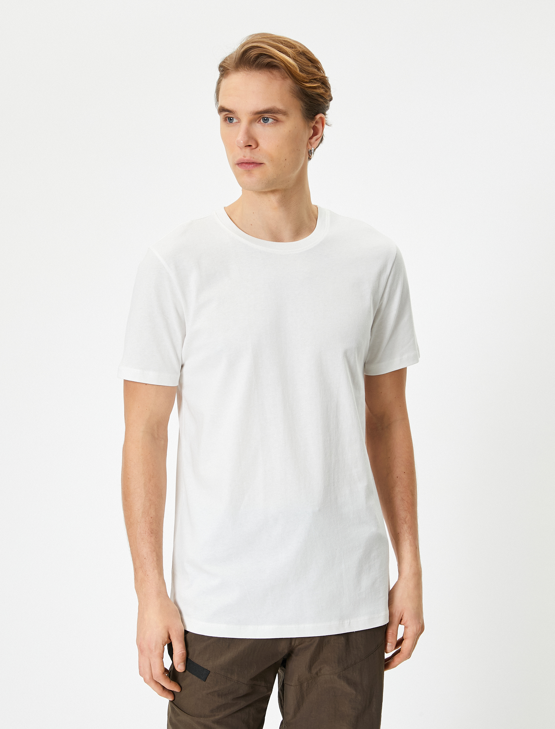   Basic Tişört Slim Fit Bisiklet Yaka Kısa Kollu