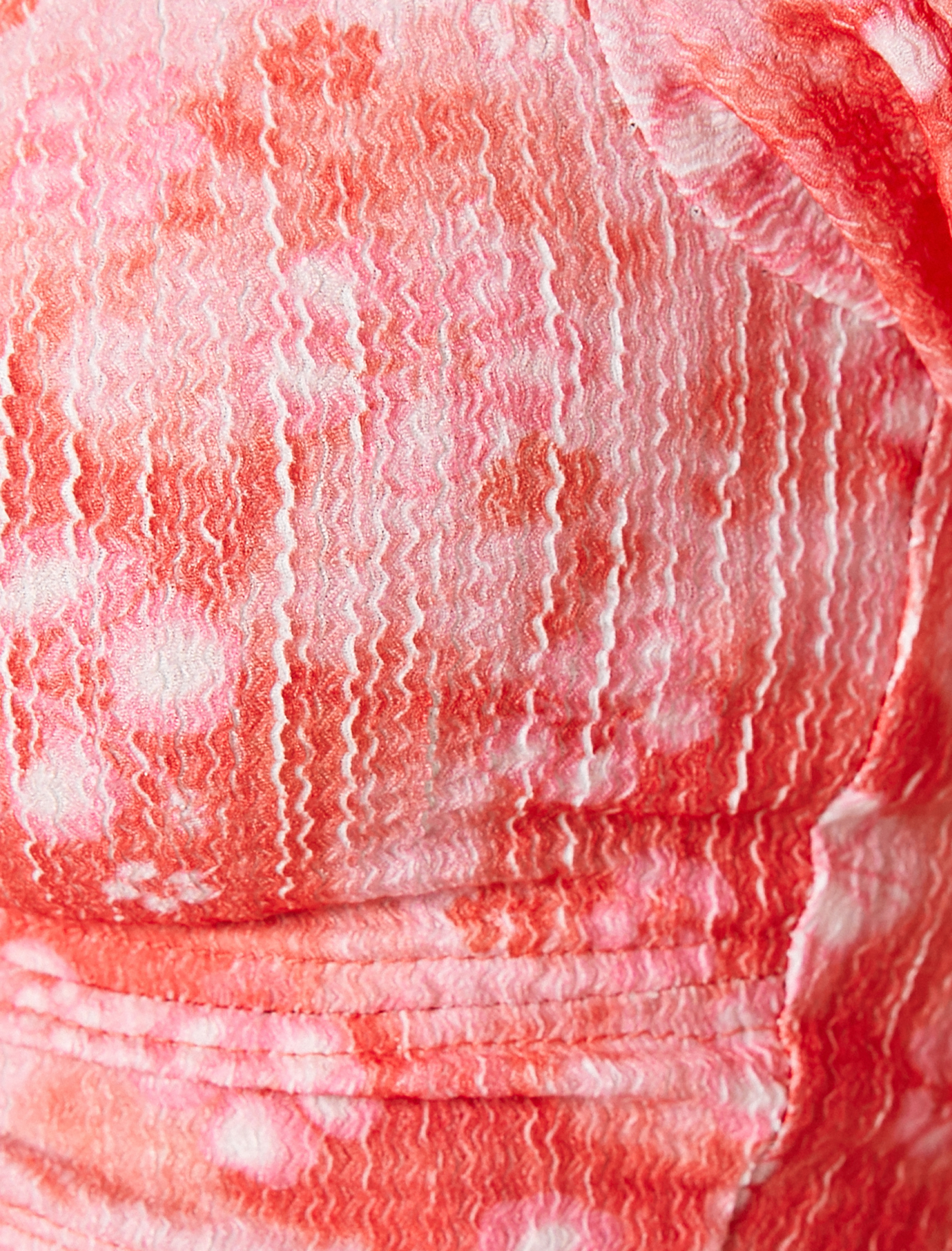 Balon Kol Crop Üst Floral Önden Bağlama Detaylı