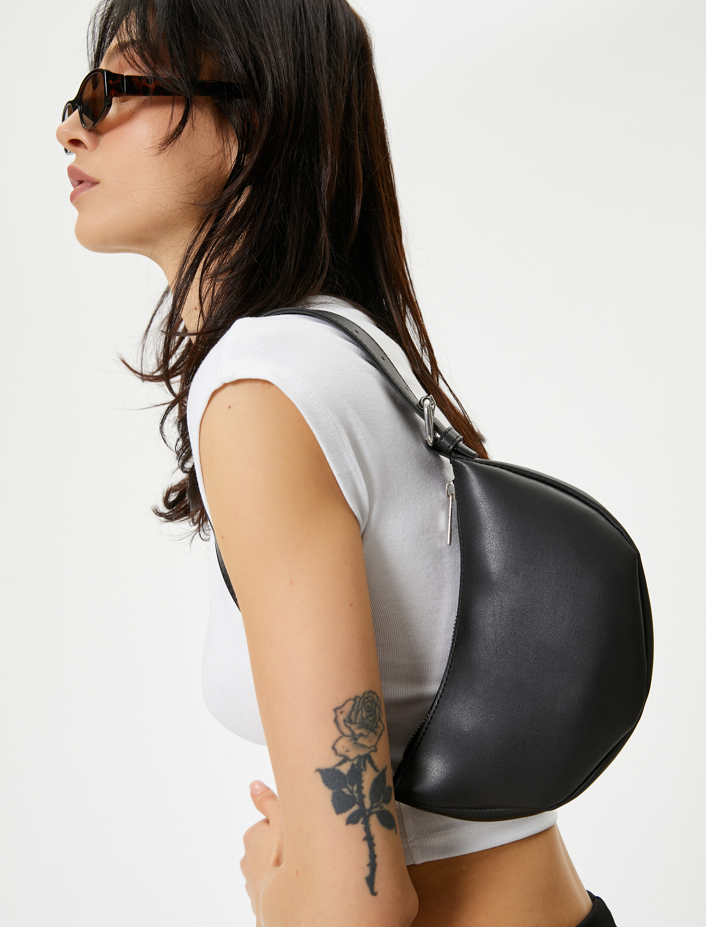  Kadın Baget Çanta Suni Deri Fermuarlı