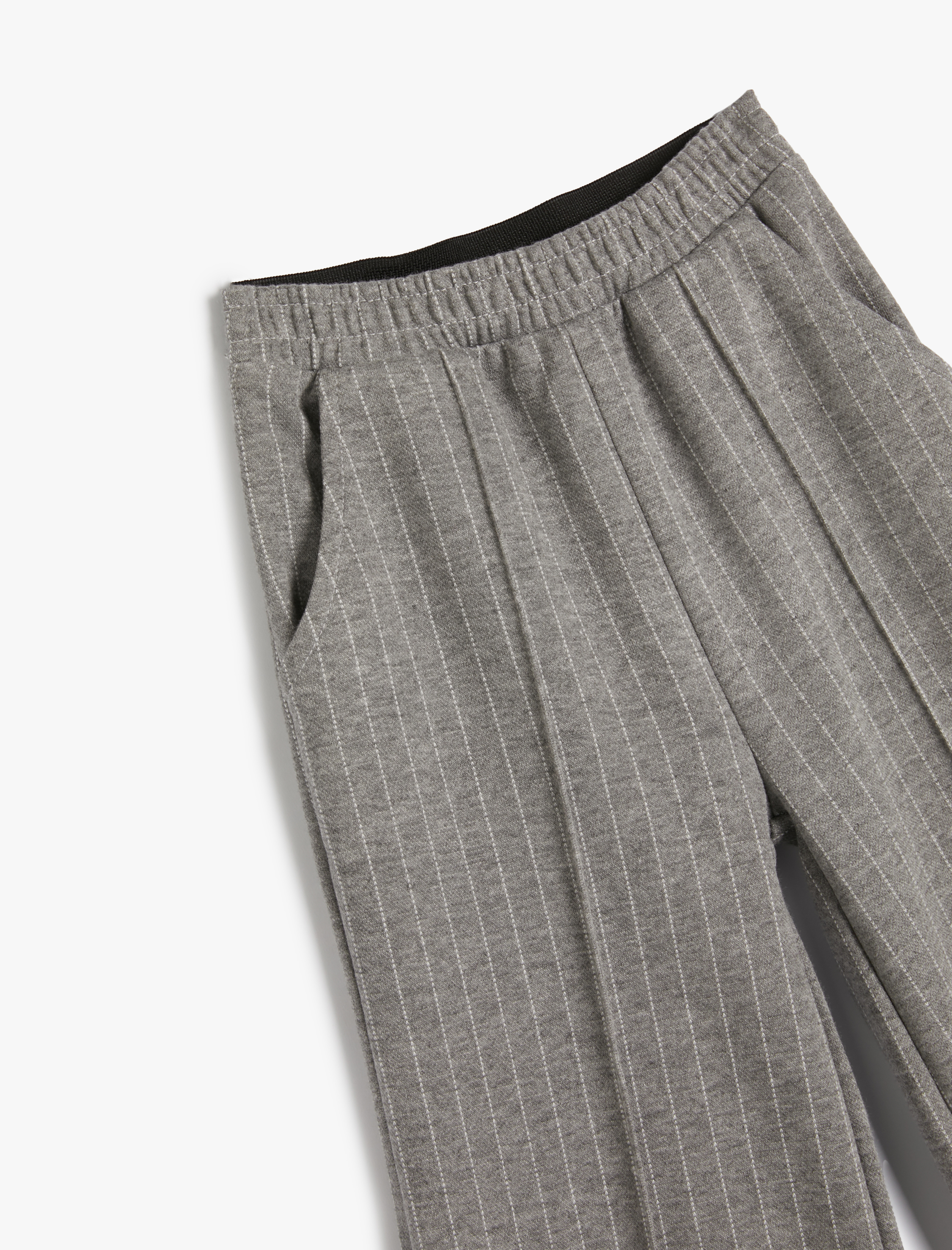  Kız Çocuk İspanyol Paça Pantolon Parlak Detaylı Beli Lastikli