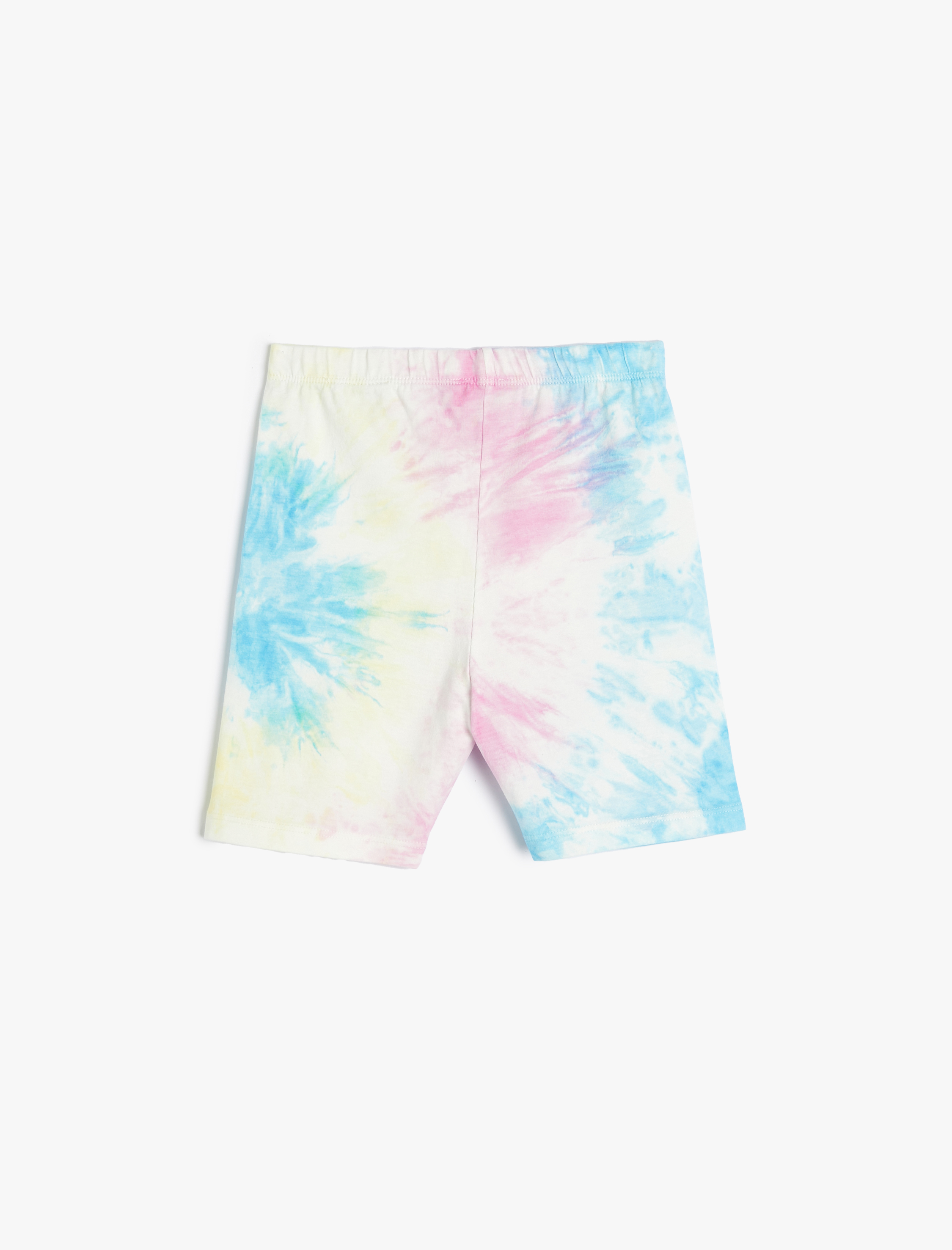  Kız Çocuk Kısa Tayt Batik Desenli Beli Lastikli