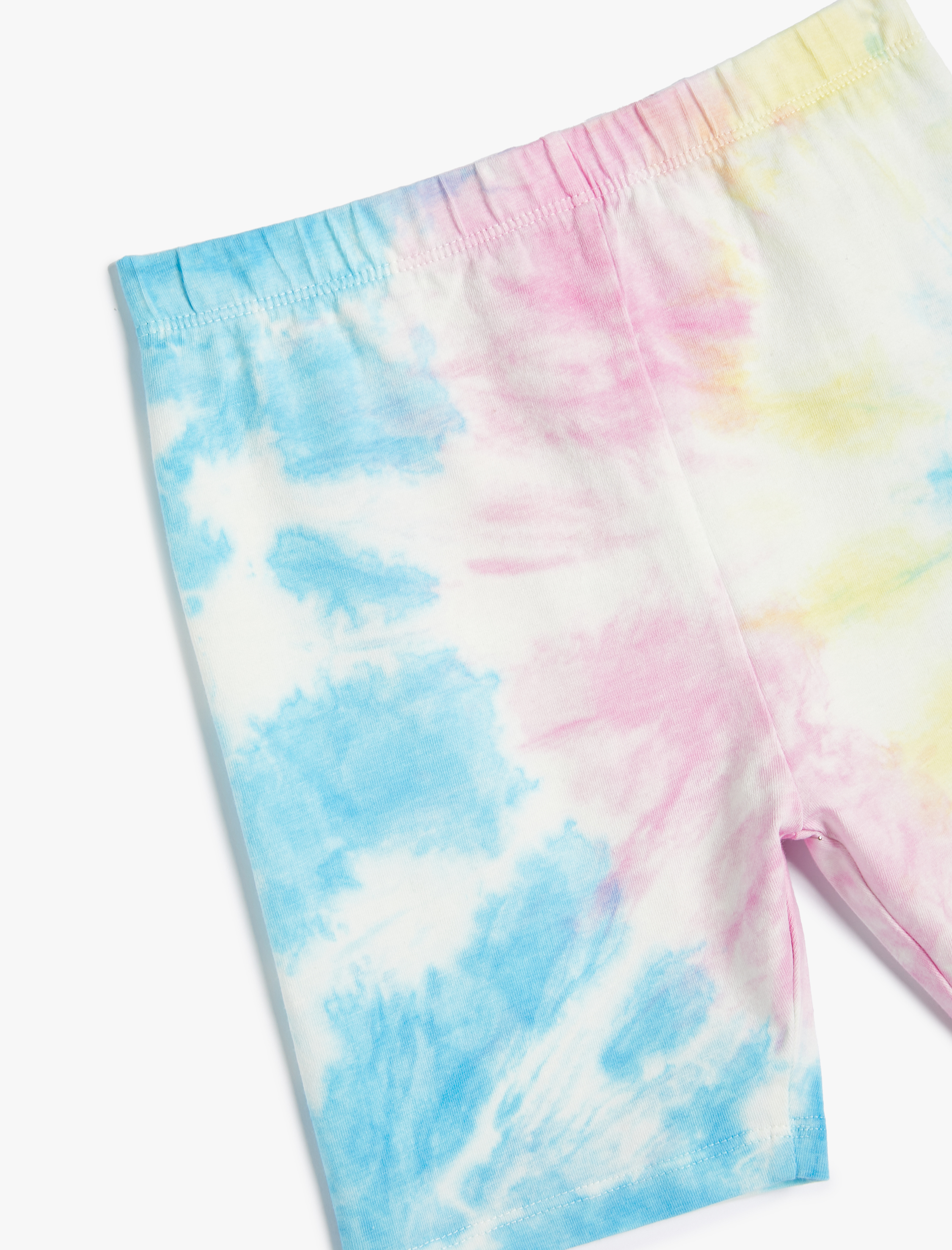  Kız Çocuk Kısa Tayt Batik Desenli Beli Lastikli