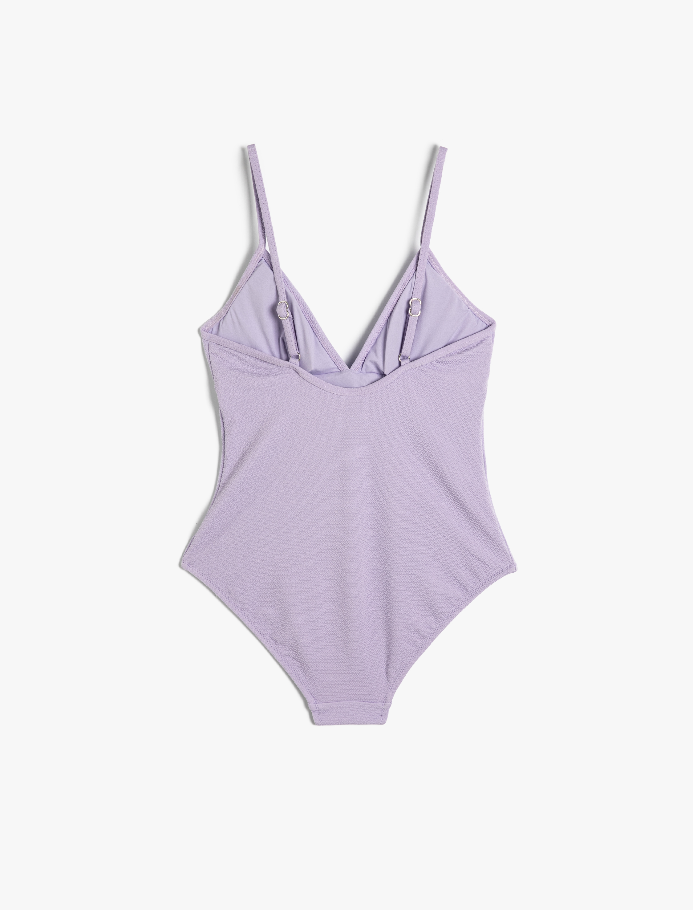   Askılı Mayo Dokulu V Yaka Kaplı Dar Kalıp