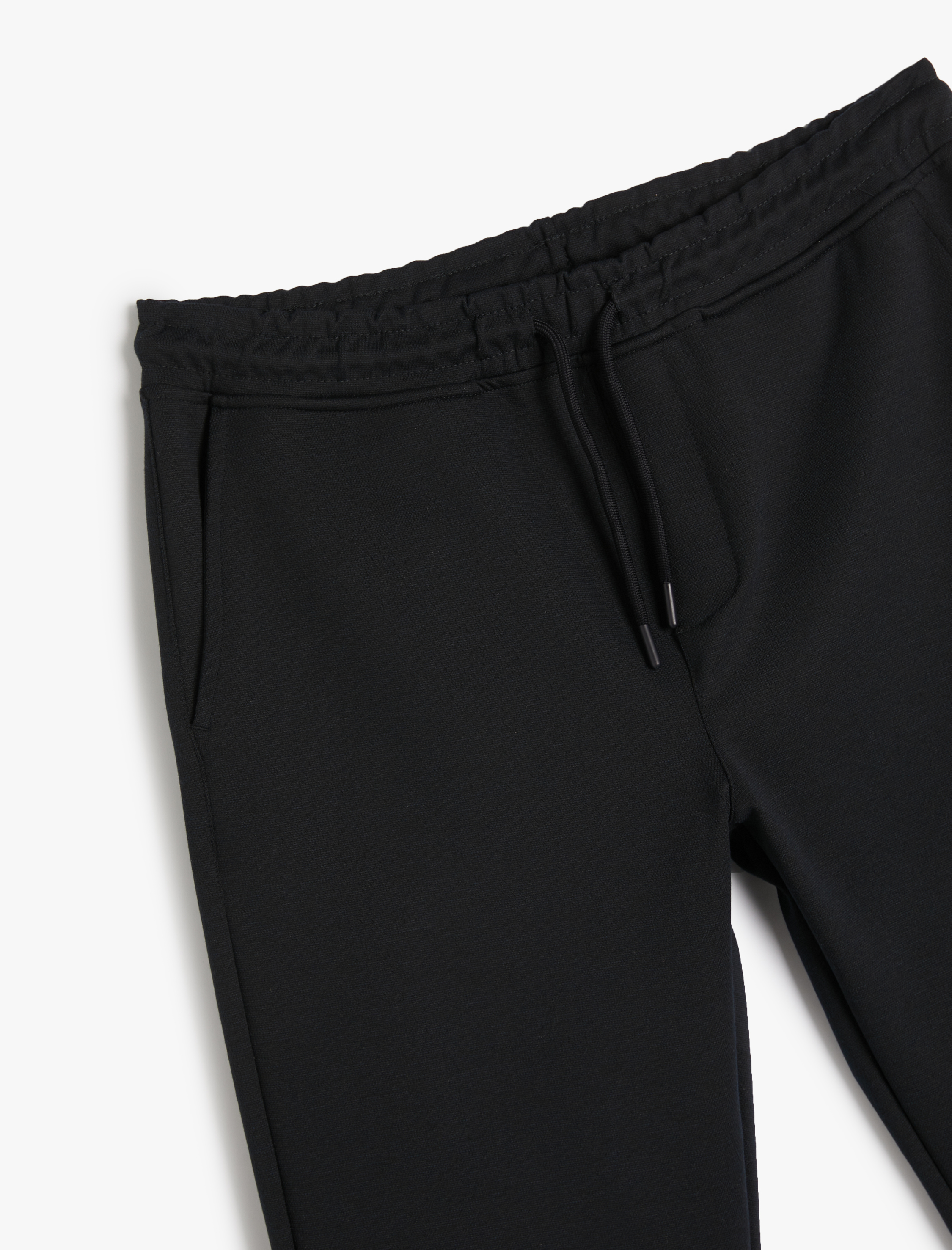   Beli Bağcıklı Pantolon Slim Fit Cep Detaylı Katlı Paça