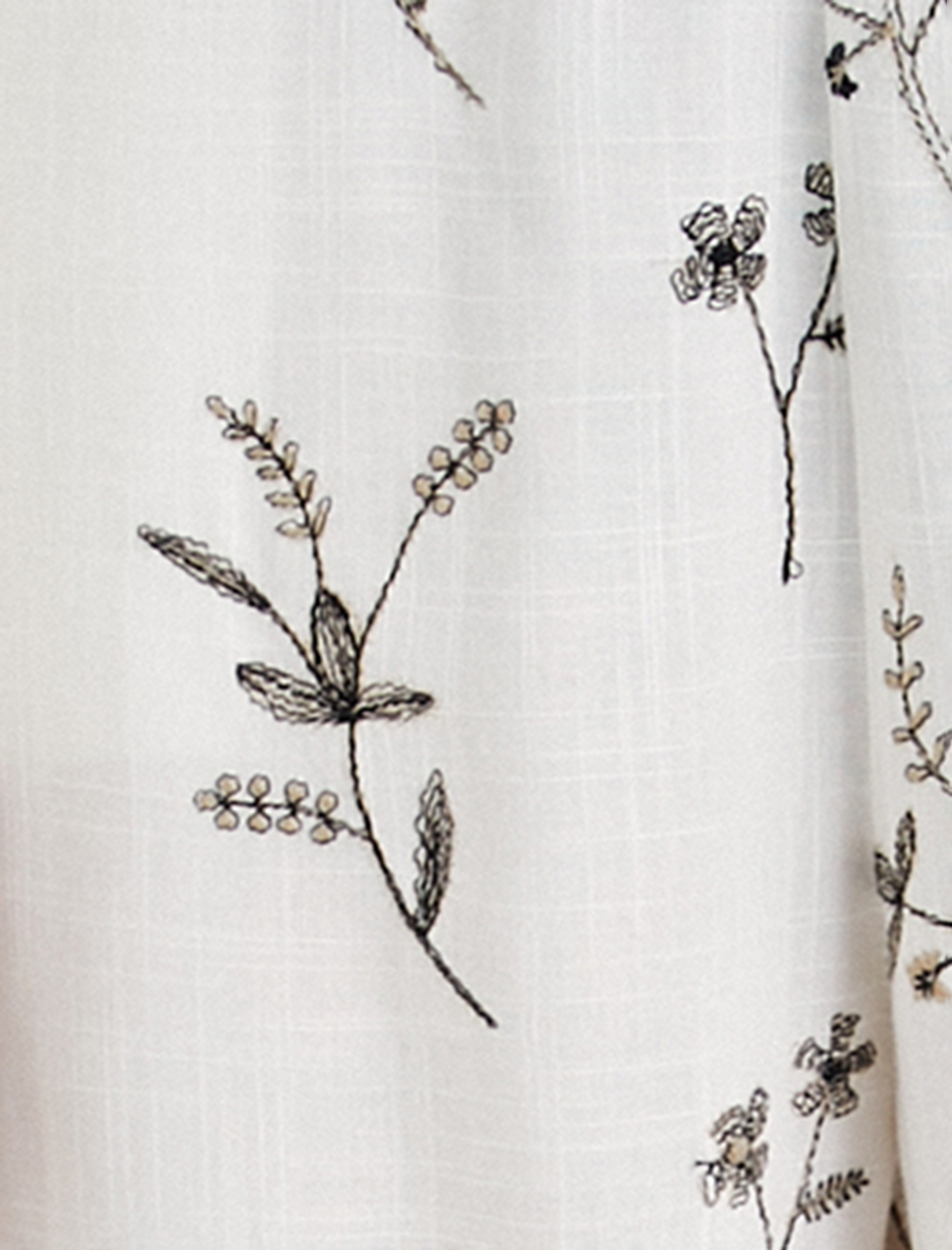   Bol Paça Pantolon Normal Bel Cep Detaylı Çiçekli