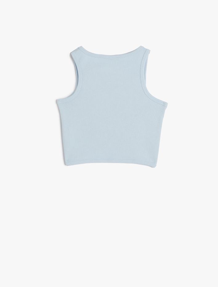 Kız Çocuk Basic Atlet Asimetrik Kesim Yuvarlak Yaka