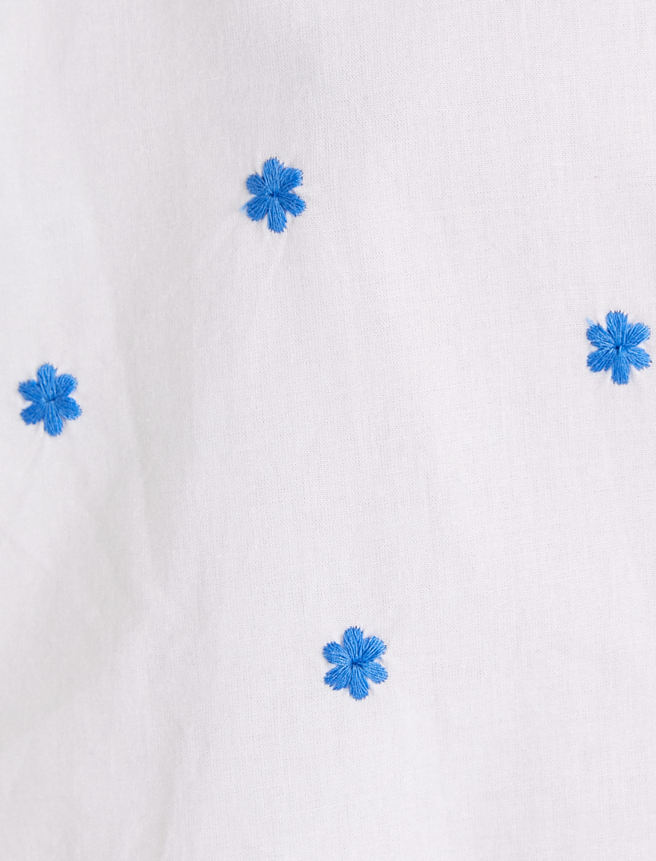   Çiçekli Gömlek Nakışlı Düğmeli Klasik Yaka Standart Kesim