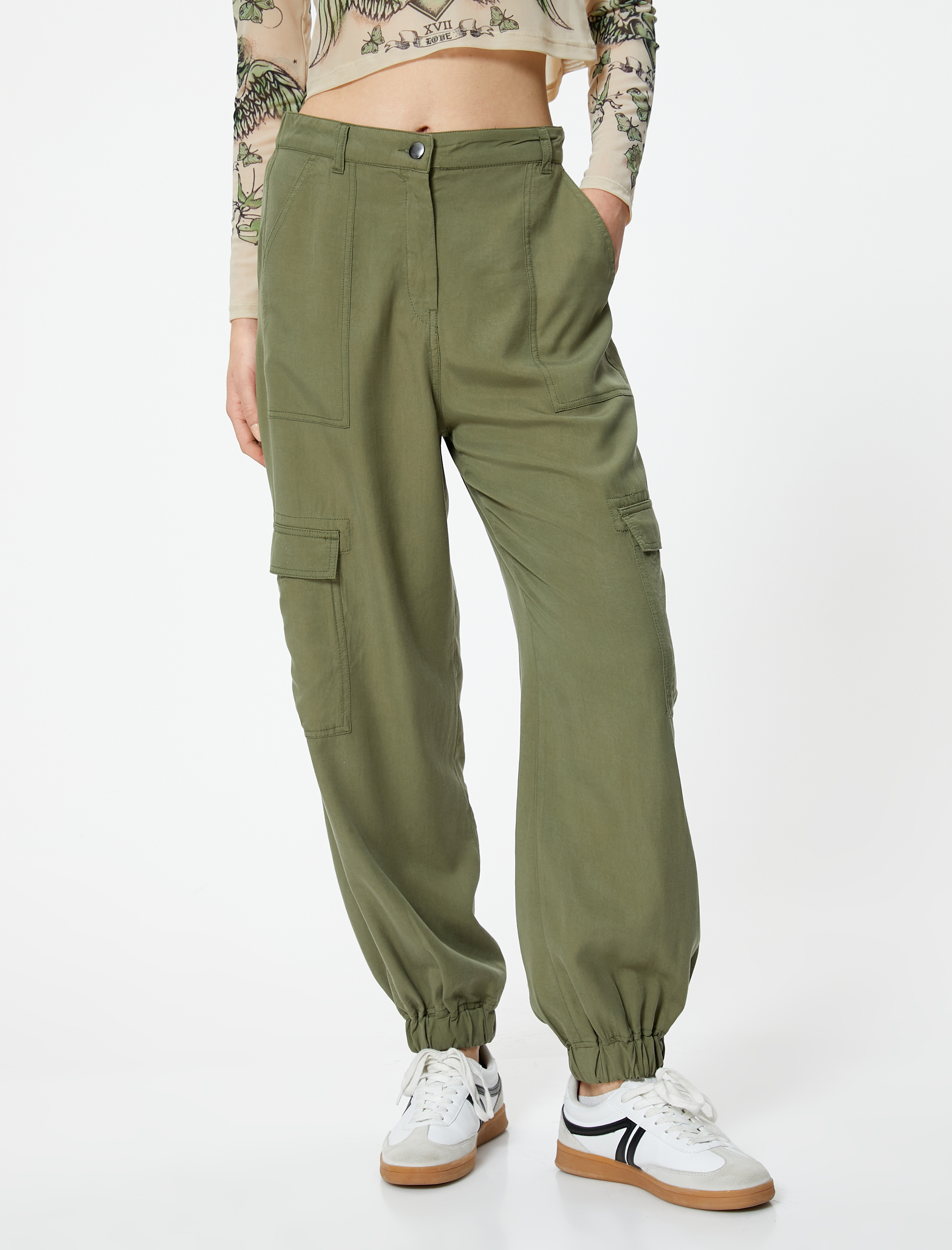   Kargo Jogger Pantolon Cepli Lyocell™ Kumaş