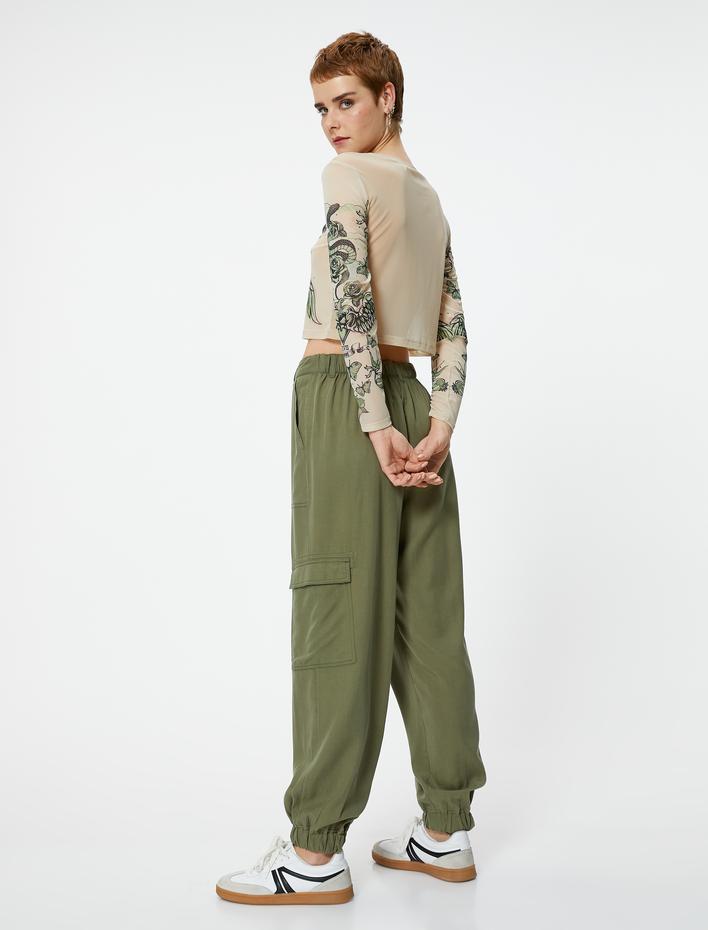  Kargo Jogger Pantolon Cepli Lyocell™ Kumaş