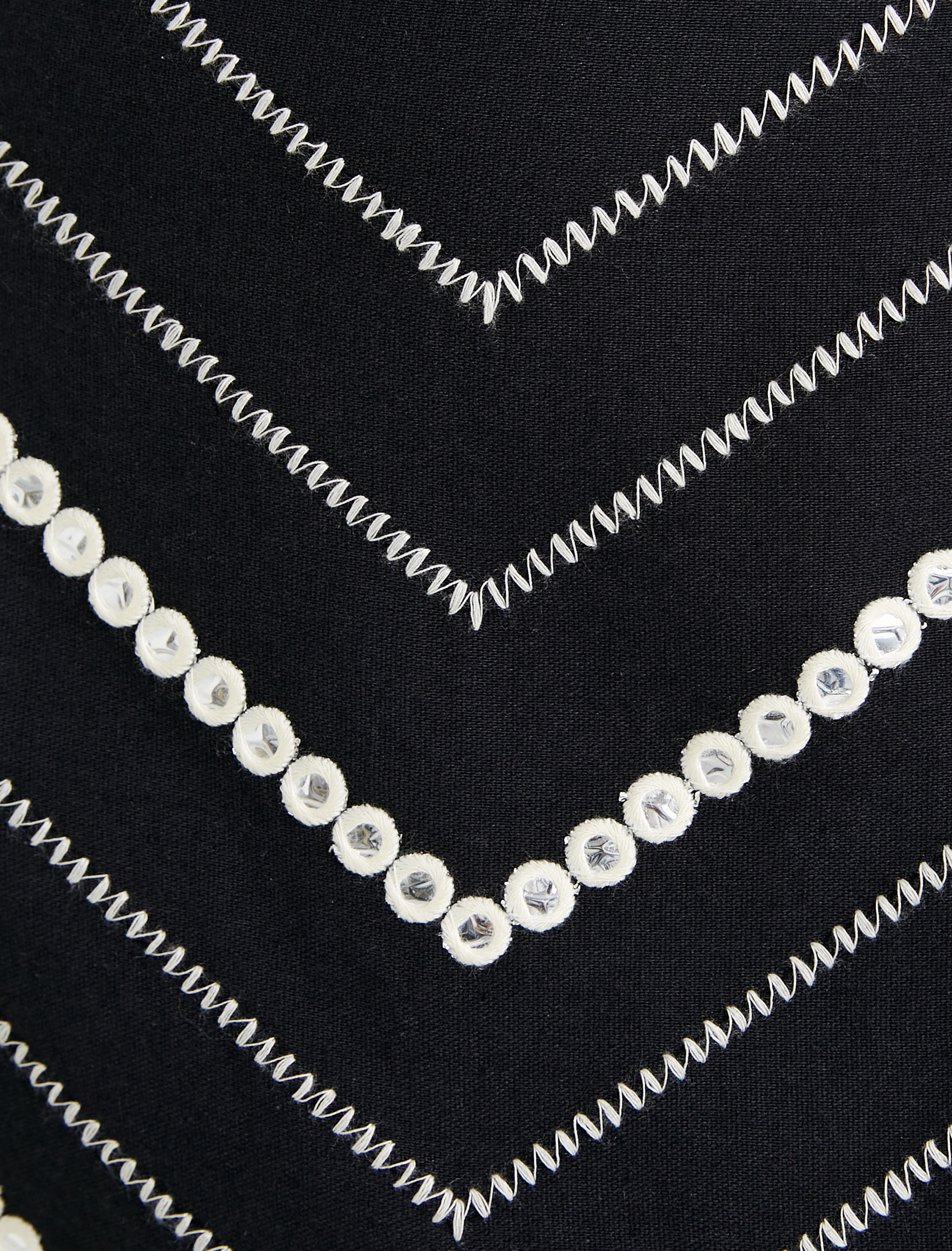   Astarsız Mini Kalem Etek Parlak İşlemeli Yırtmaç Detaylı Normal Bel