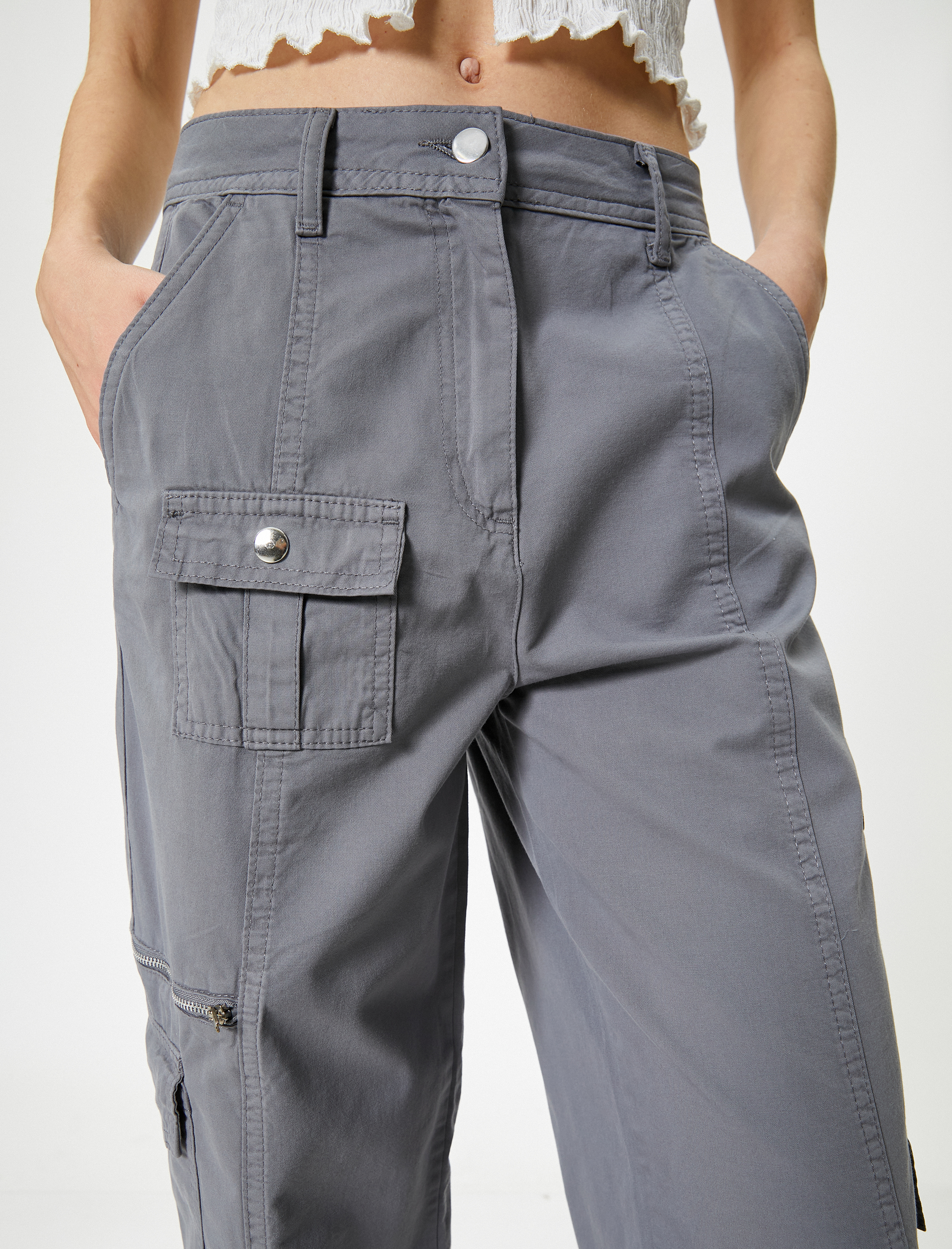   Chino Kargo Pantolon Gabardin Rahat Kalıp Pamuklu