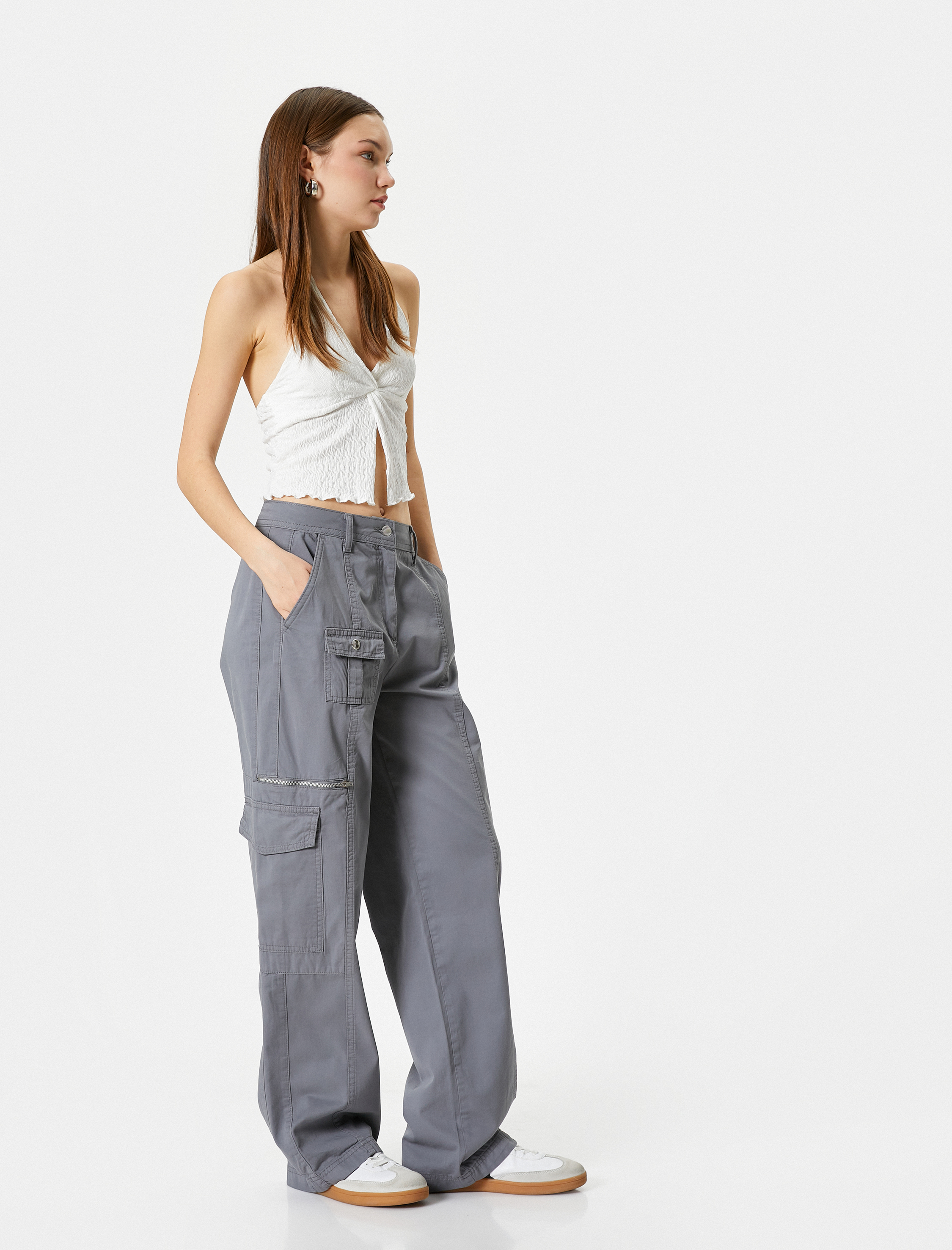   Chino Kargo Pantolon Gabardin Rahat Kalıp Pamuklu