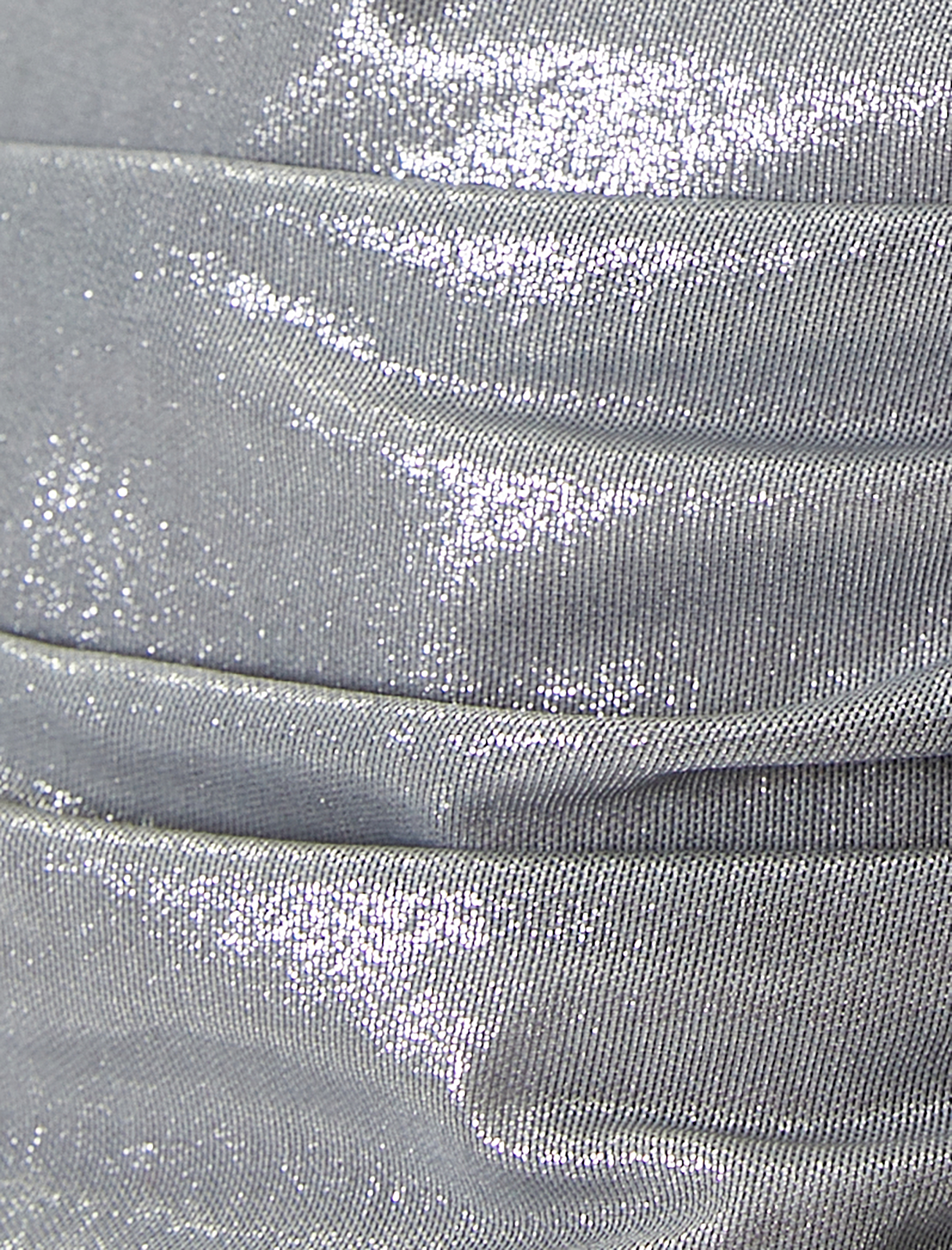   Metalik Bluz Drapeli Kolsuz Dik Yaka