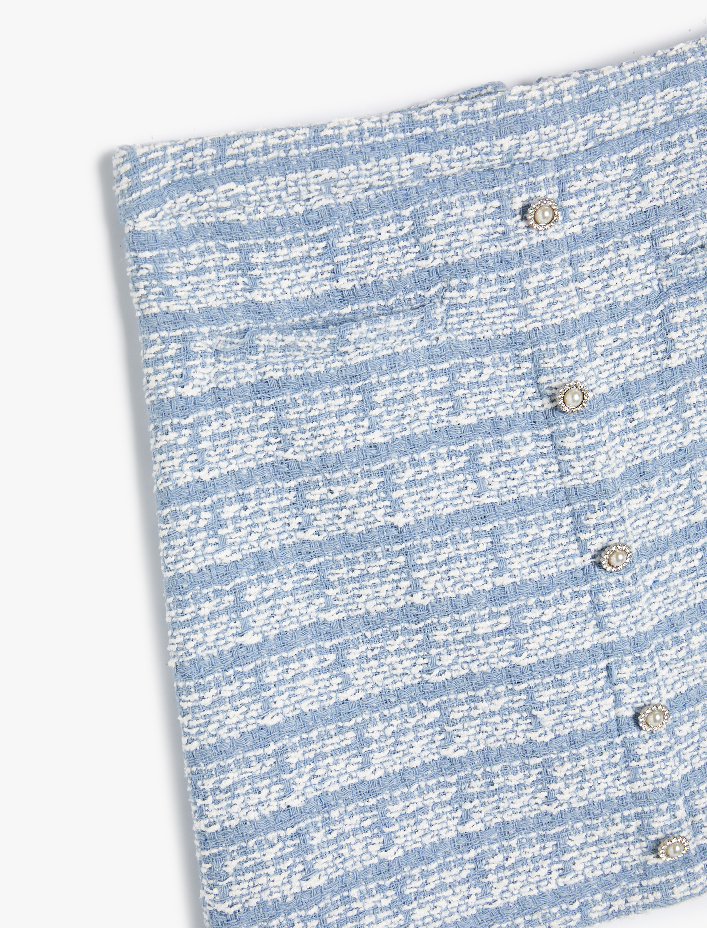  Kız Çocuk Tüvit Etek Çiçekli Düğme Detaylı