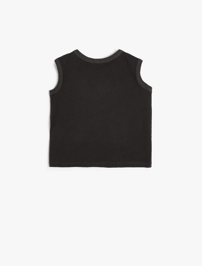 Erkek Bebek Müslin Atlet Bisiklet Yaka Dokulu Düğme Detaylı Pamuklu