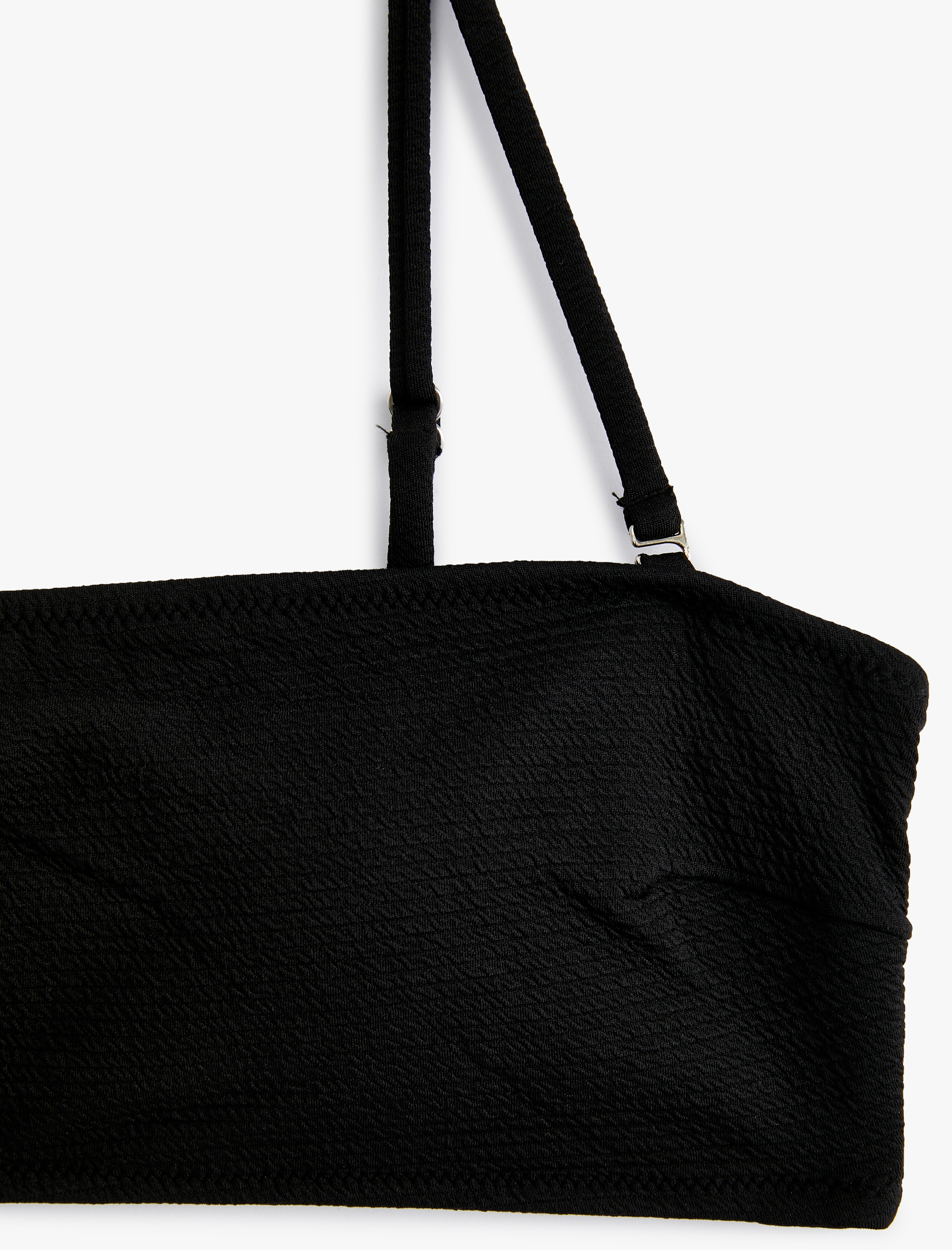   Straplez Bikini Üstü Dokulu Çıkarılabilir Askılı Kaplı