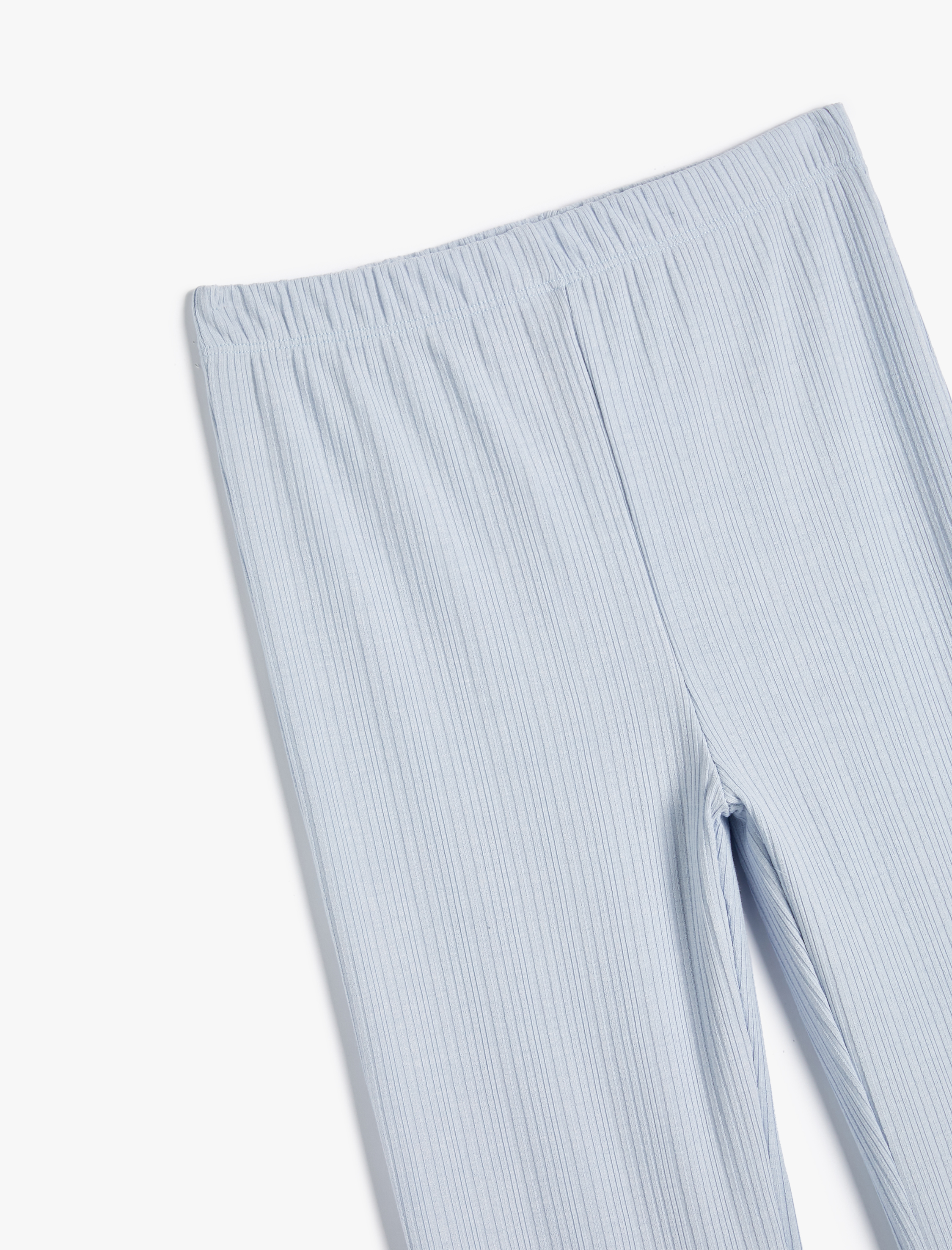 Kız Çocuk İspanyol Paça Tayt Pantolon Beli Lastikli Dokulu