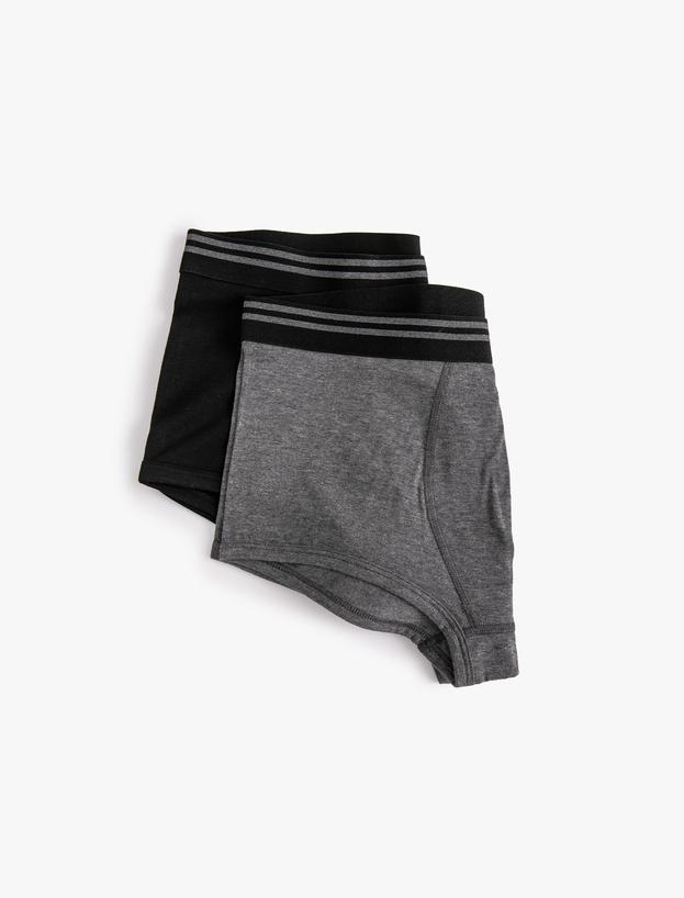 2'li Slip Boxer Seti Çok Renkli_0