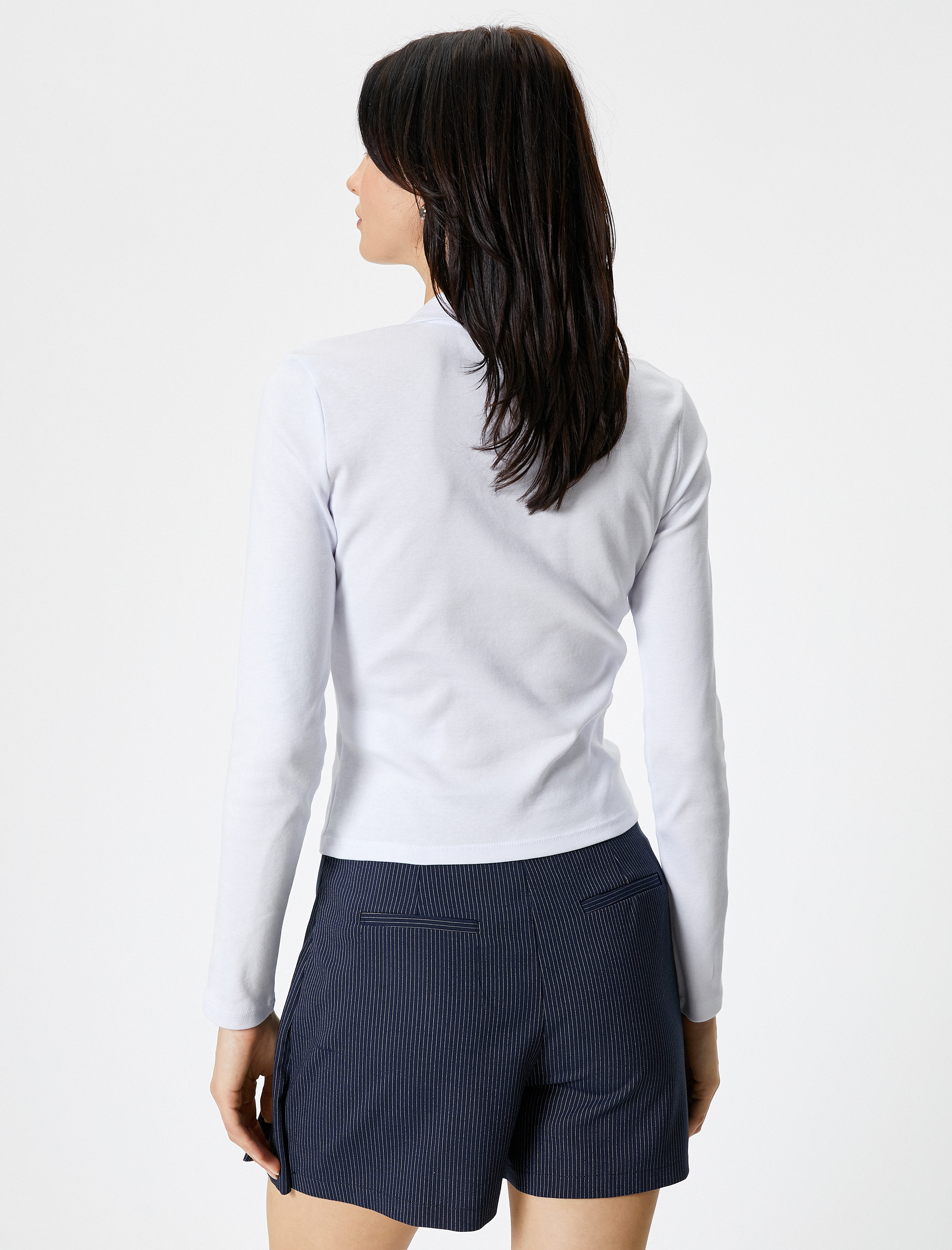   Polo Yaka Tişört Uzun Kollu Düğmeli Standart Kesim