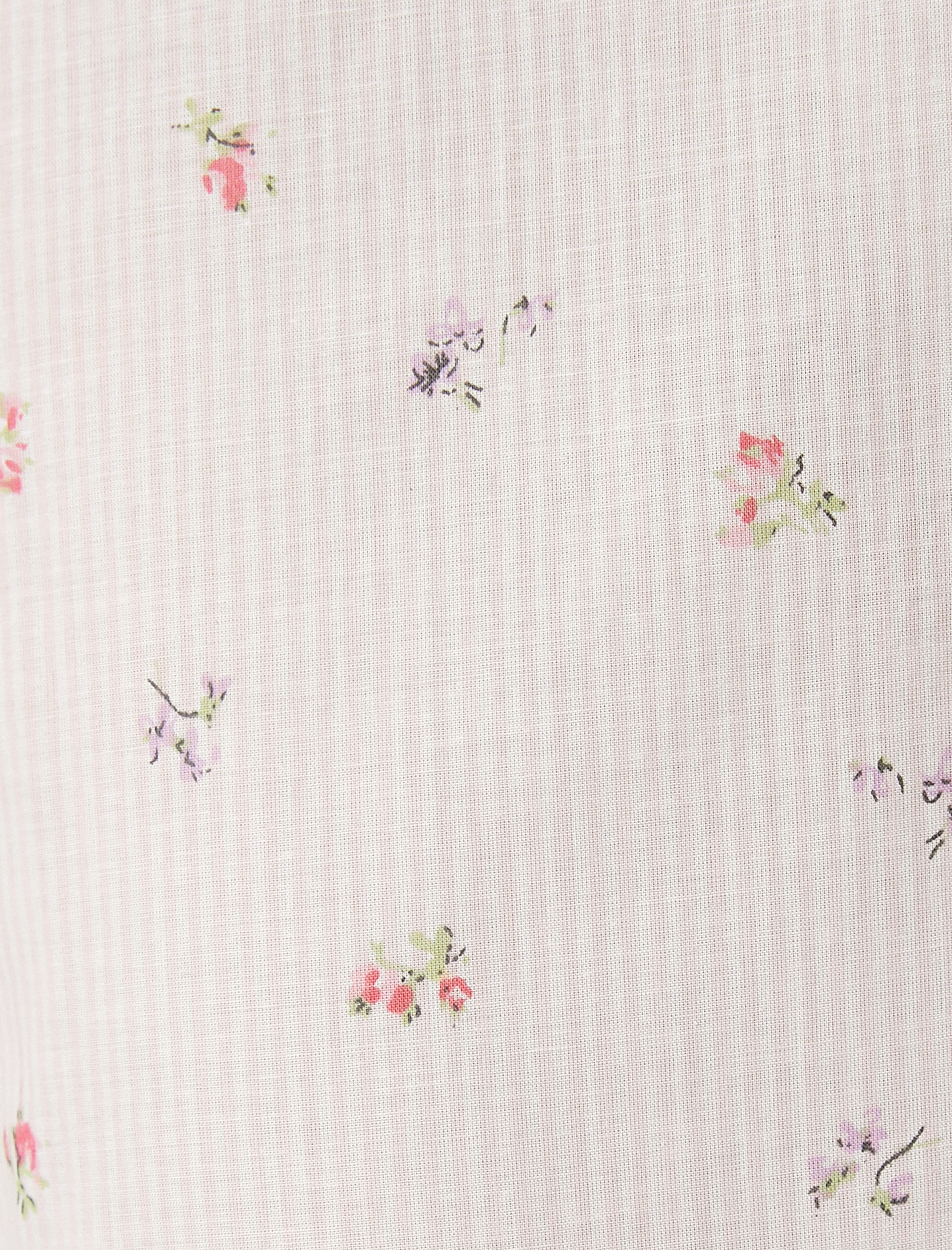   Çiçekli Pijama Altı Cepli Beli Lastikli