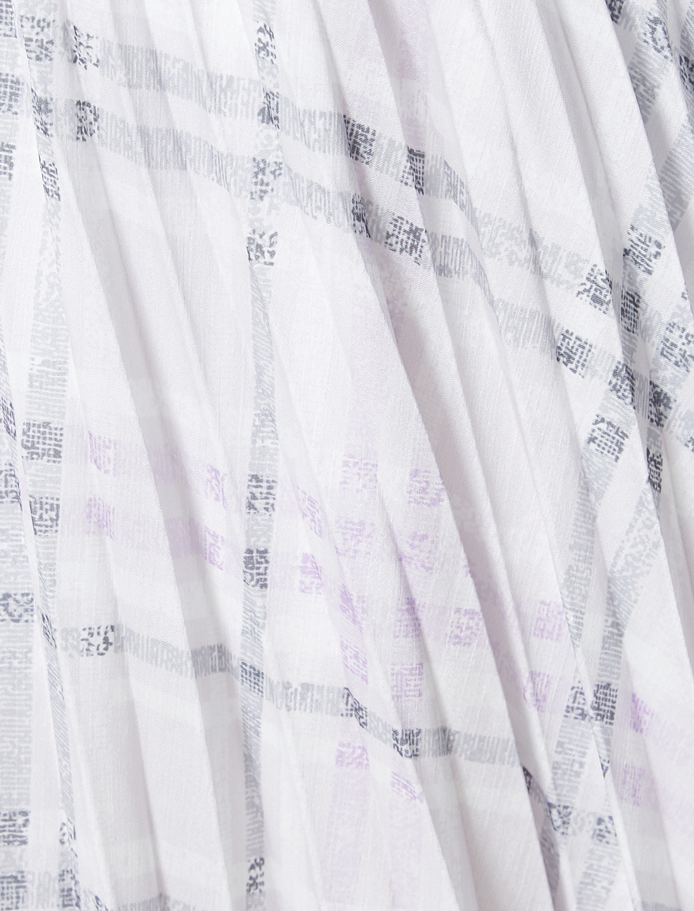   Midi Pileli Etek Kareli Normal Bel