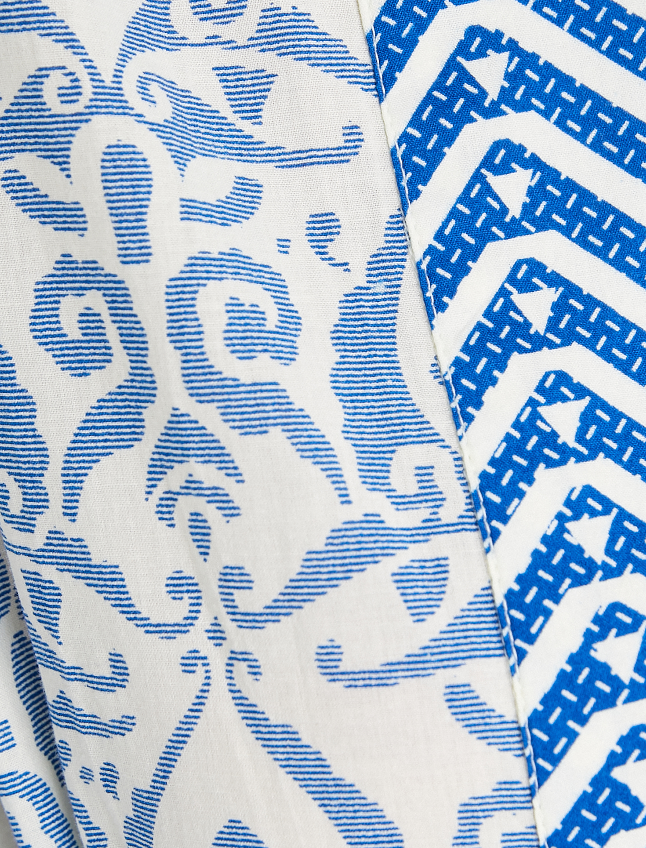   Kimono Bol Kalıp Desenli Pamuklu