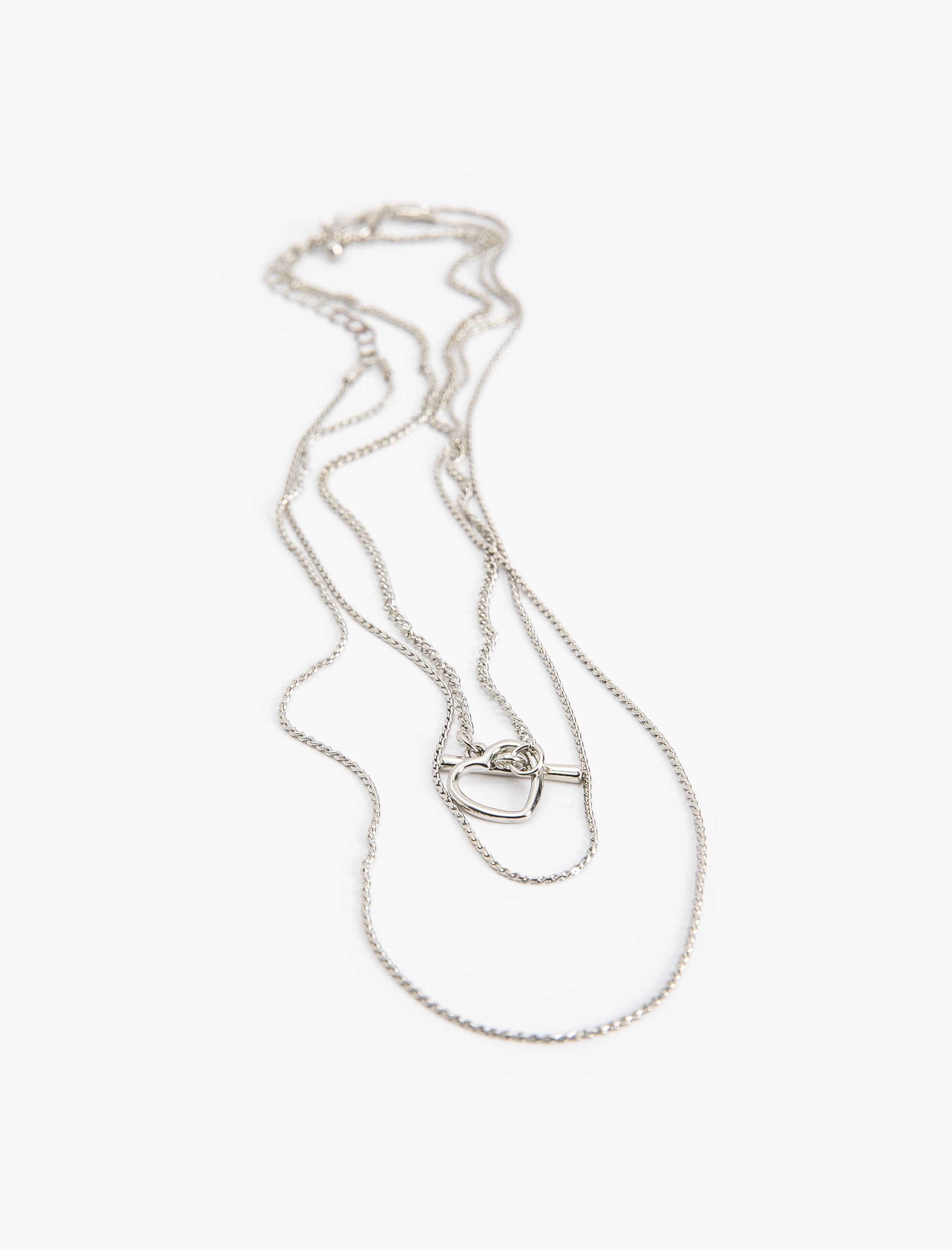  Kadın Kalpli Kolye Zincir Katlı