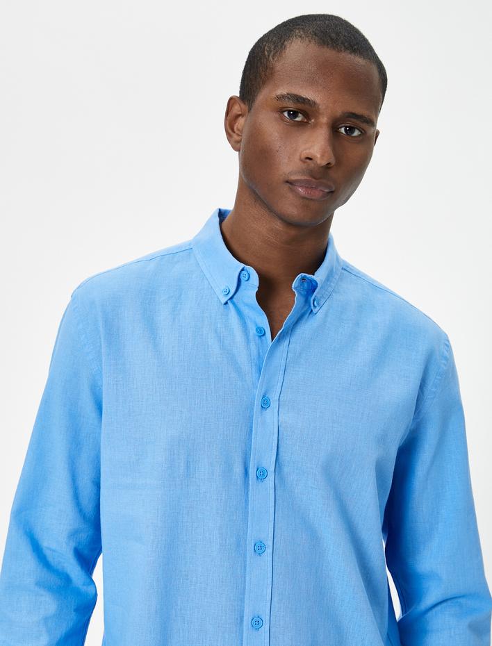  Uzun Kollu Gömlek Klasik Manşet Yaka Düğmeli Regular Fit