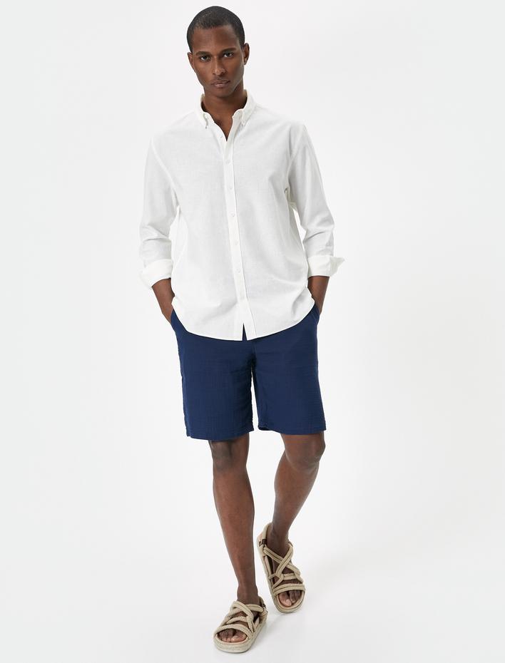  Uzun Kollu Gömlek Klasik Manşet Yaka Düğmeli Regular Fit