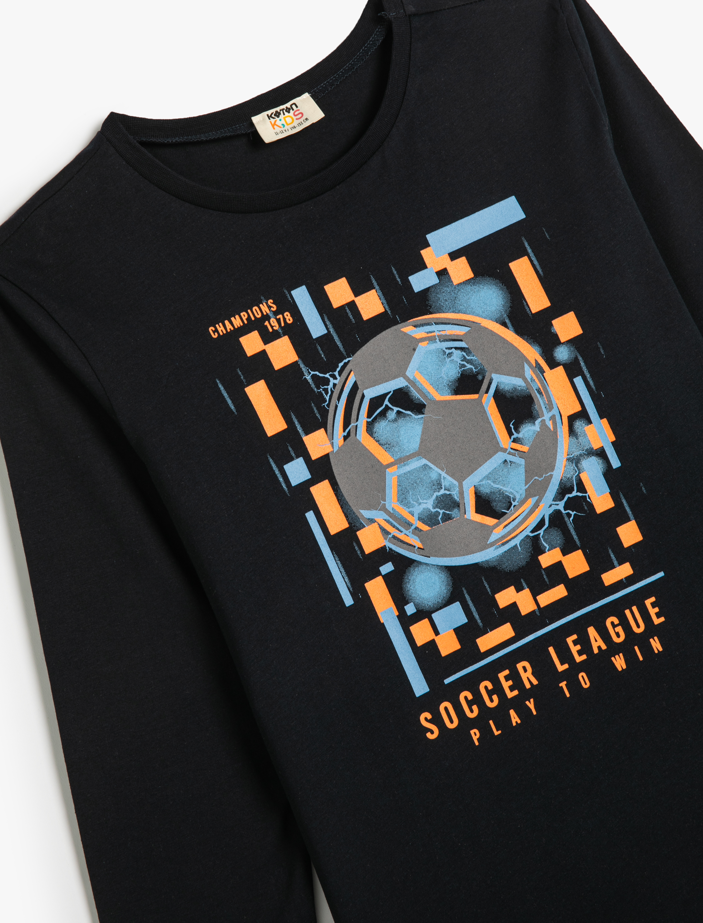  Erkek Çocuk Tişört Spor Temalı Uzun Kollu Bisiklet Yaka