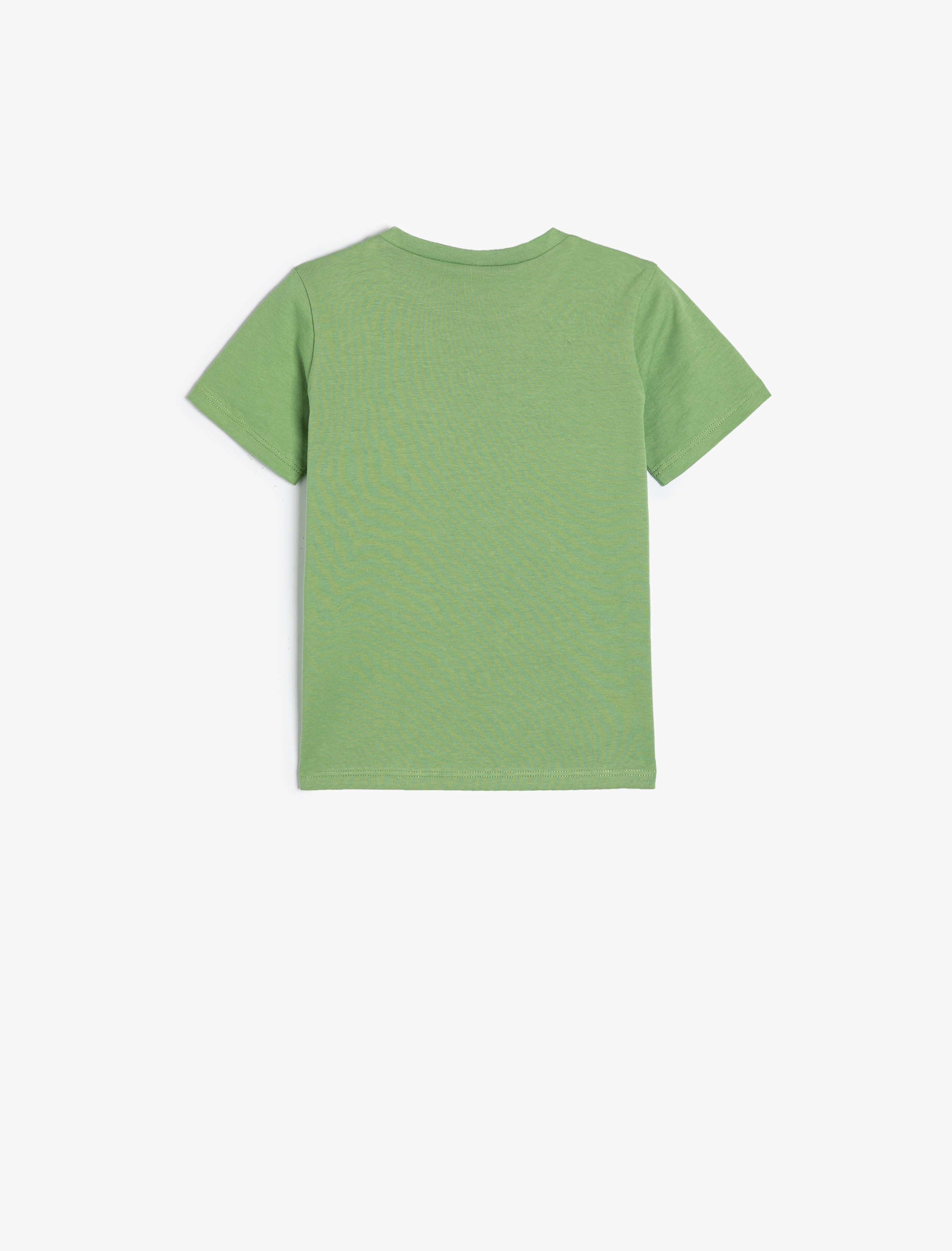  Erkek Bebek Tişört Kısa Kollu Bisiklet Yaka Dinozor Baskılı Pamuklu