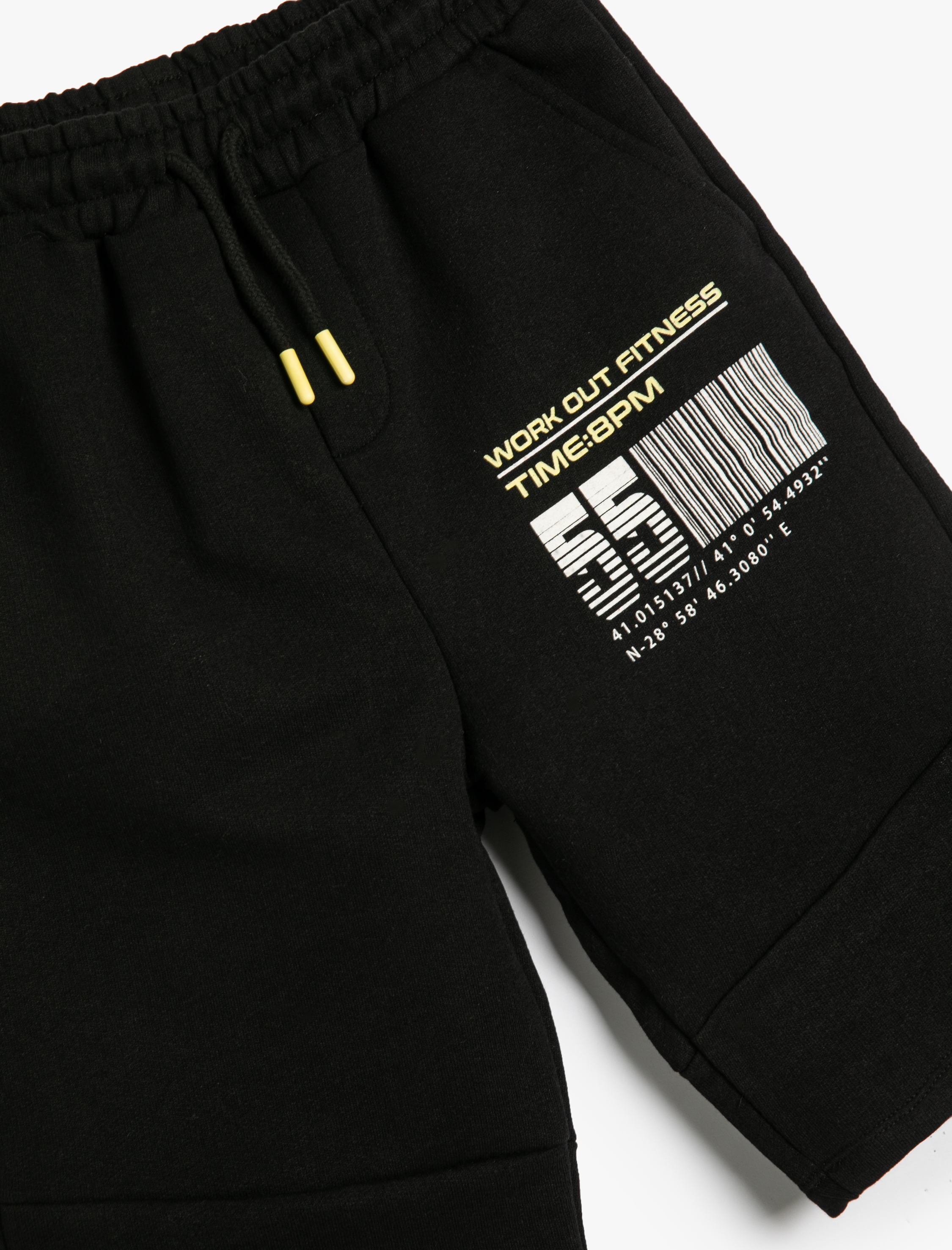  Erkek Çocuk Şort Basketbol Baskılı Cepli Beli Bağlamalı