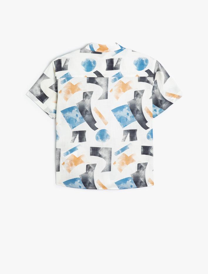 Erkek Çocuk Gömlek Kısa Kollu Baskılı Cep Detaylı