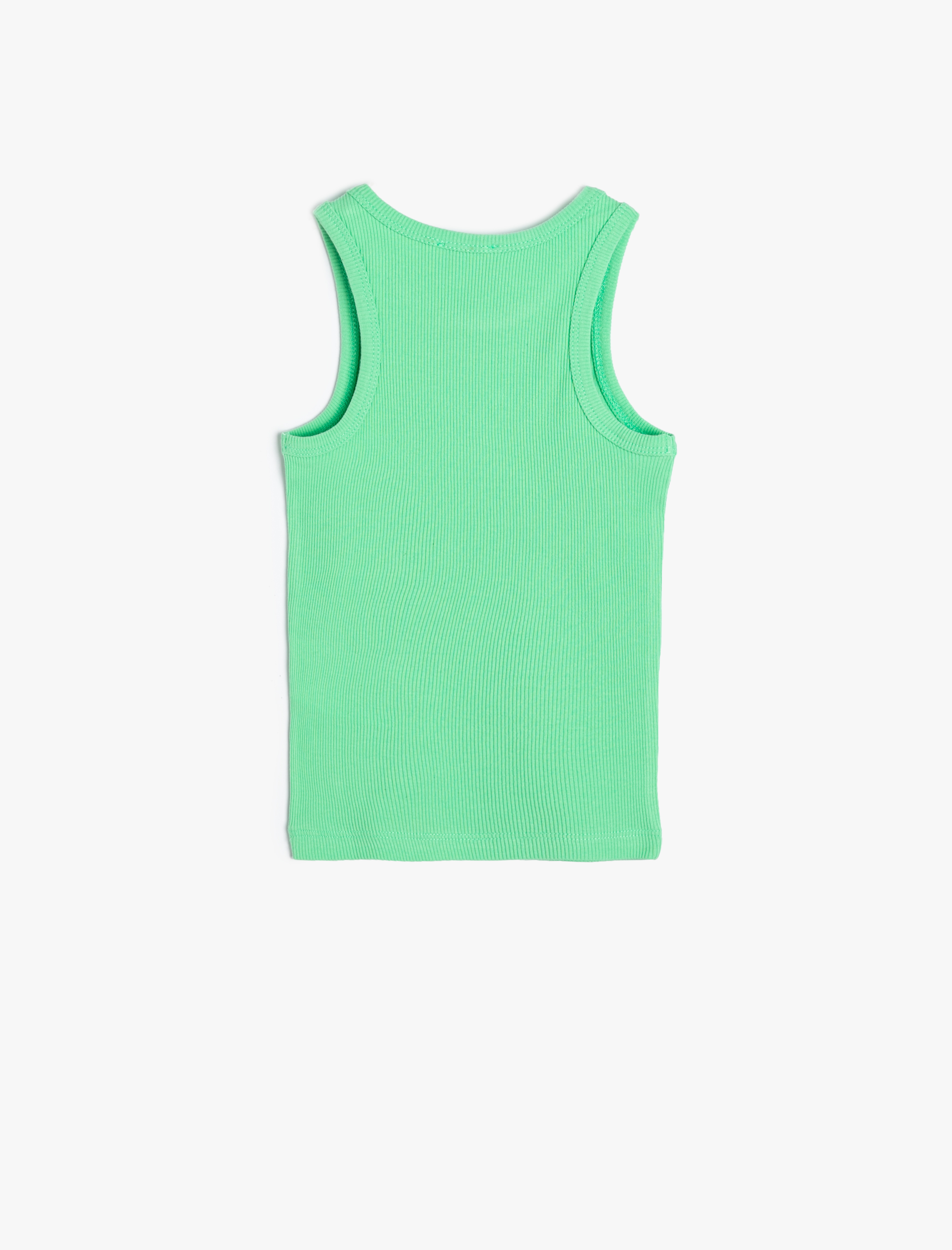  Kız Çocuk Basic Atlet Kolsuz Ribanalı Pamuklu