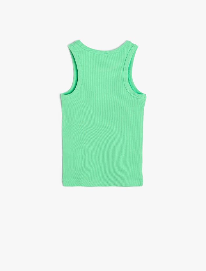 Kız Çocuk Basic Atlet Kolsuz Ribanalı Pamuklu